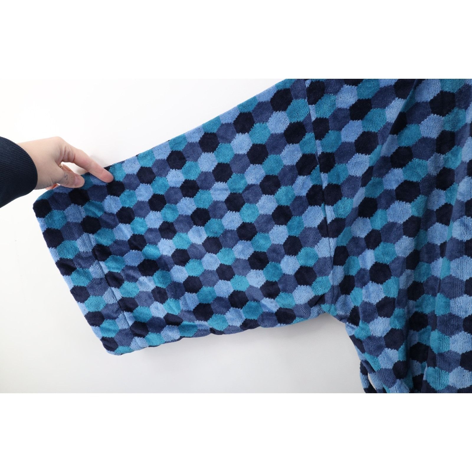 Deadstock Vintage 90s Streetwear Geometric Belted Bath Robe