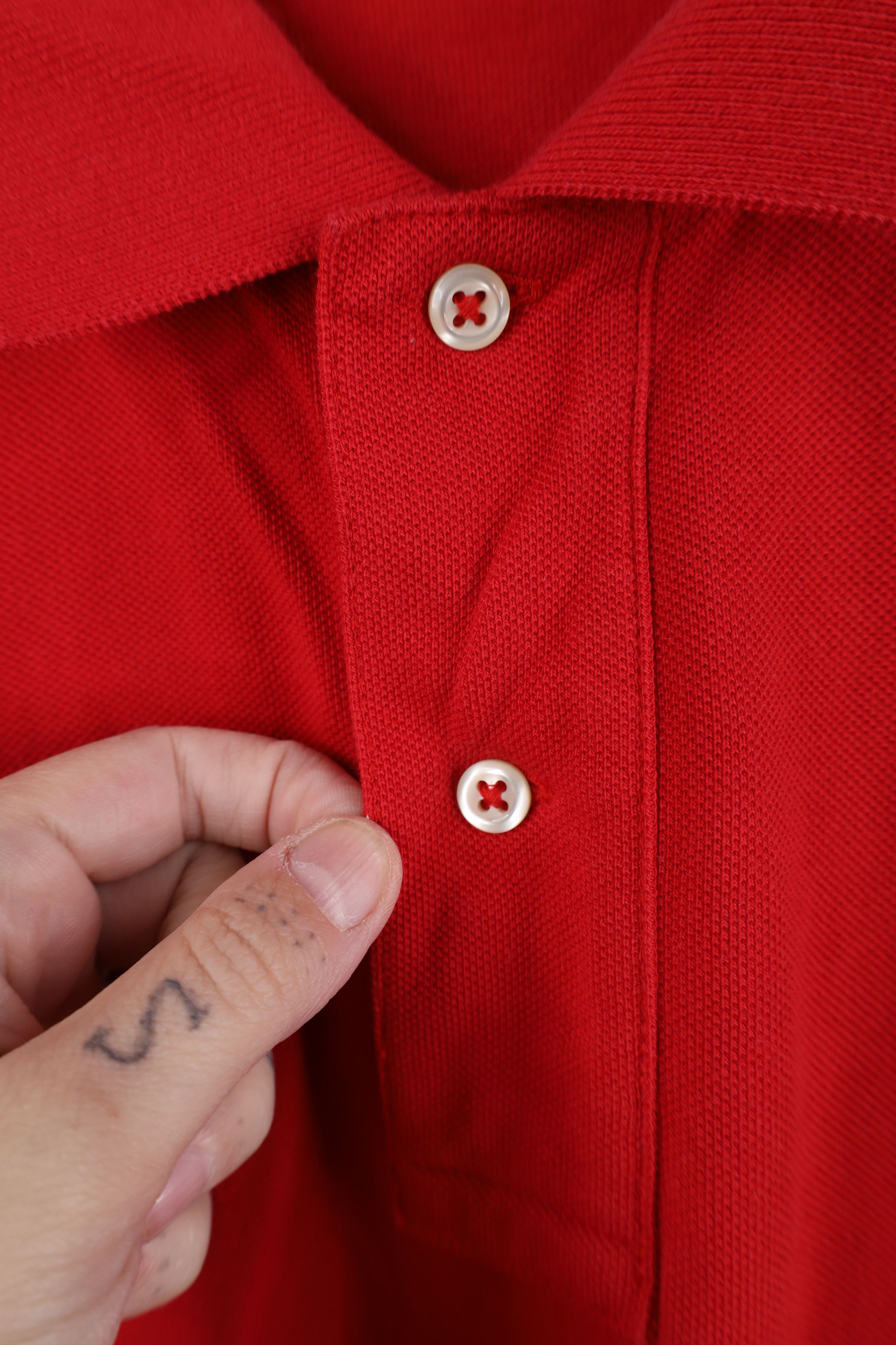 Ralph Lauren Vintage 90s Ralph Lauren Cotton Rugby Long Sleeve Polo Red Size US XL / EU 56 / 4 - 6 Thumbnail