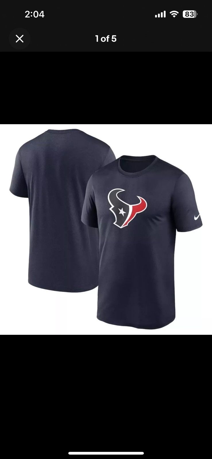 Nike Houston Texans Nike T shirt Size US M / EU 48-50 / 2 - 2 Thumbnail