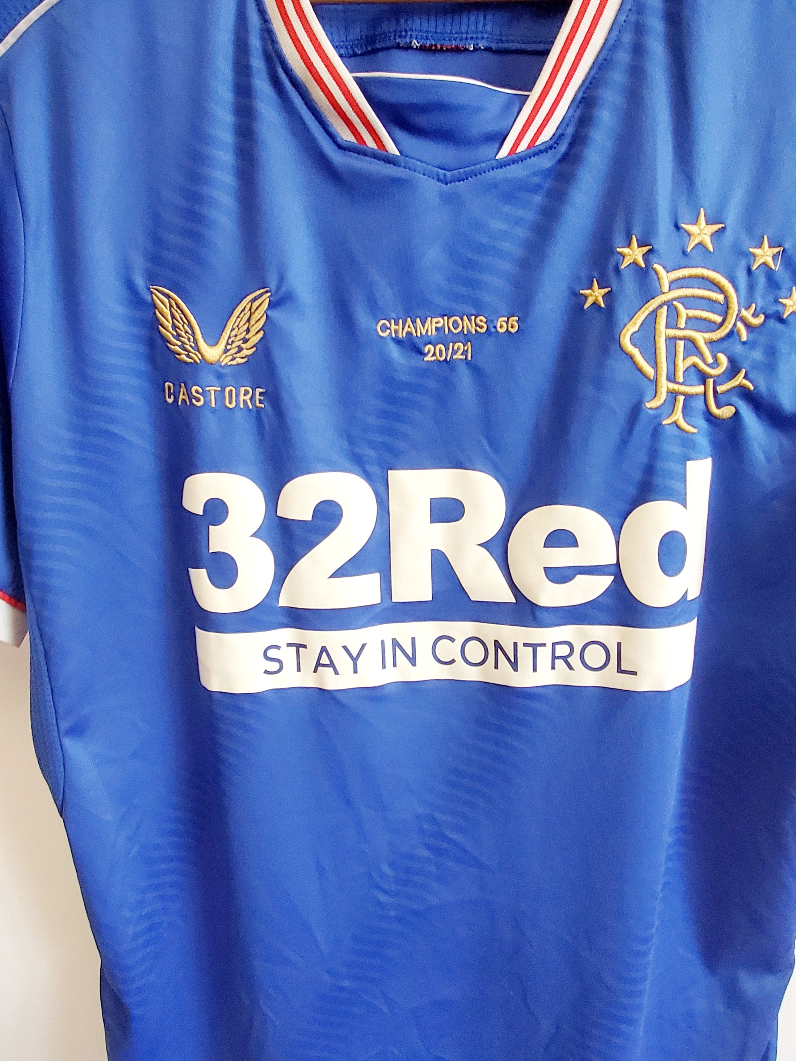 Other Glasgow Rangers Football Castore Shirt L CHAMPIONS 20/21 Size US L / EU 52-54 / 3 - 2 Thumbnail