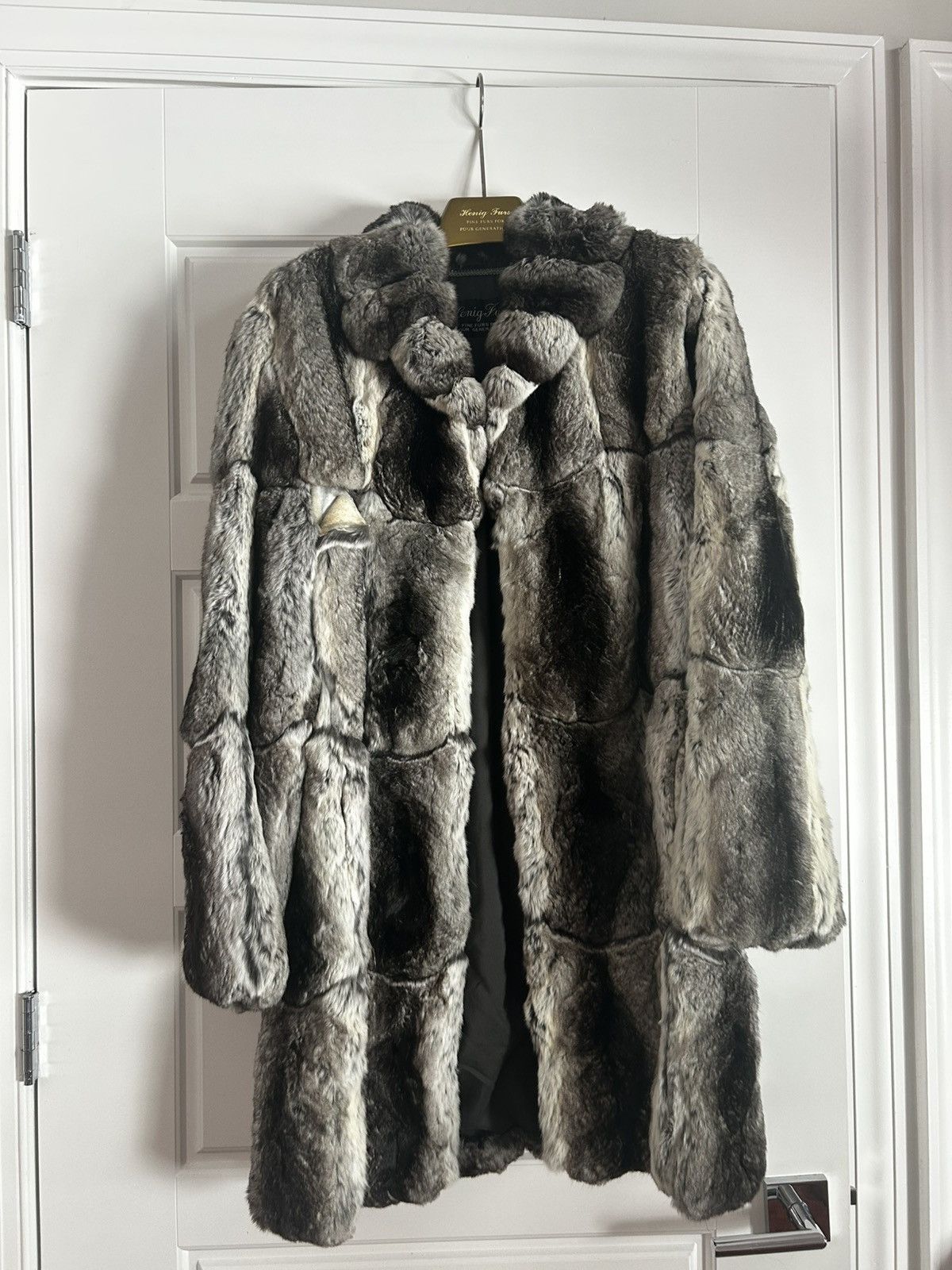 Vintage Henig Furs Inc Authentic Chinchilla Coat USED Size L / US 10 / IT 46 - 1 Thumbnail