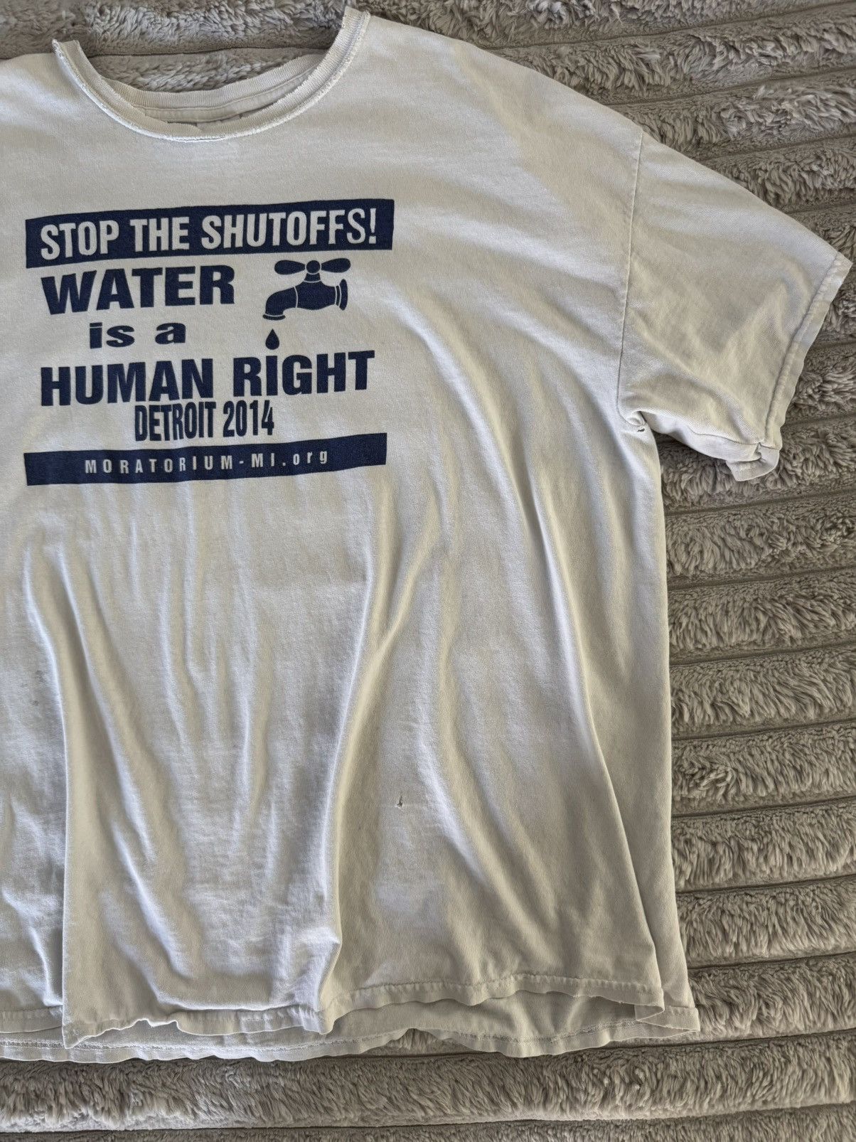Vintage detroit thrashed human rights stop ERD distressed oversized Size US XXL / EU 58 / 5 - 11 Thumbnail