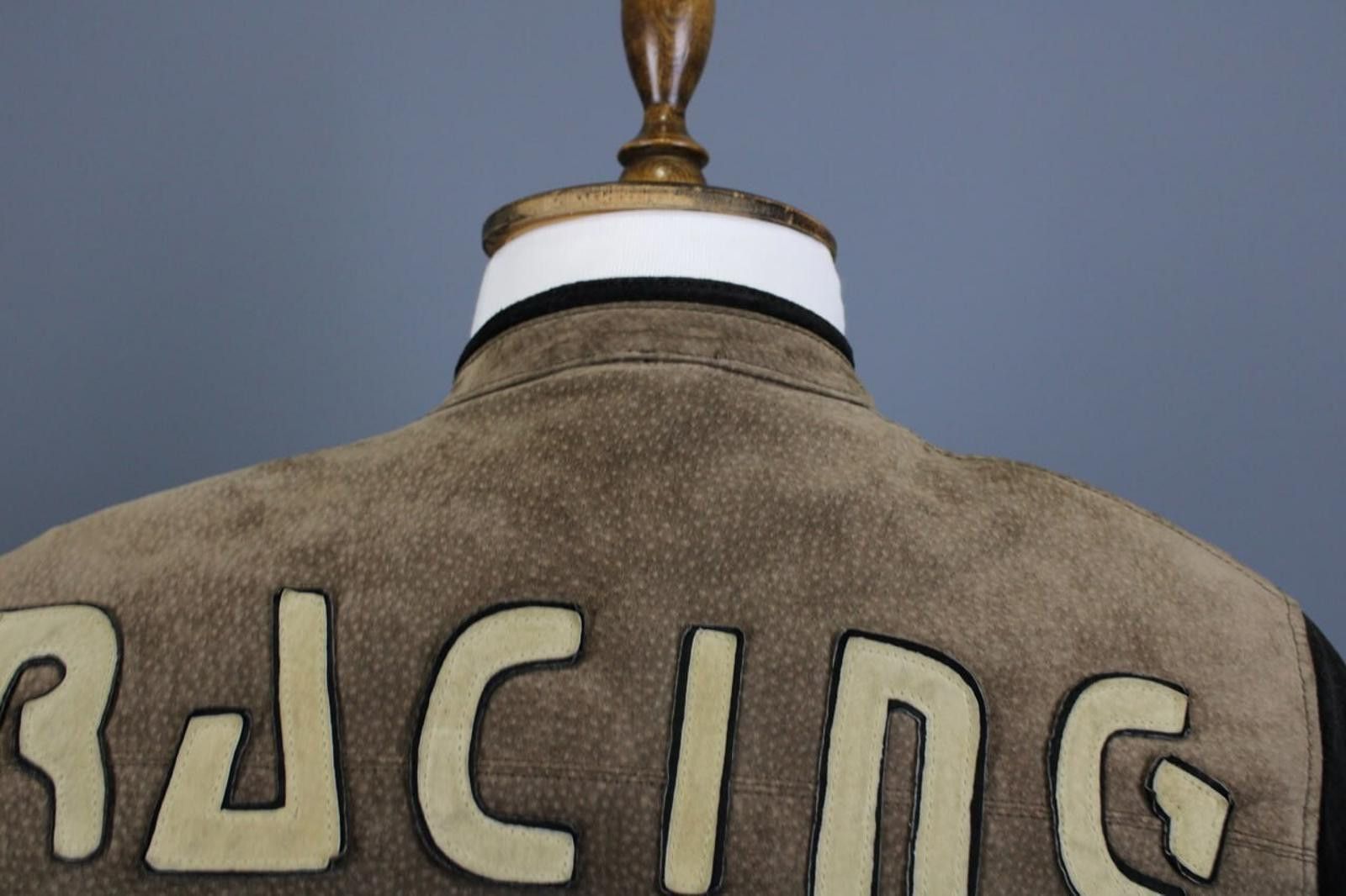 Designer Melbourne Racing Benzene Leather Biker Jacket Size 48 Size US M / EU 48-50 / 2 - 12 Thumbnail