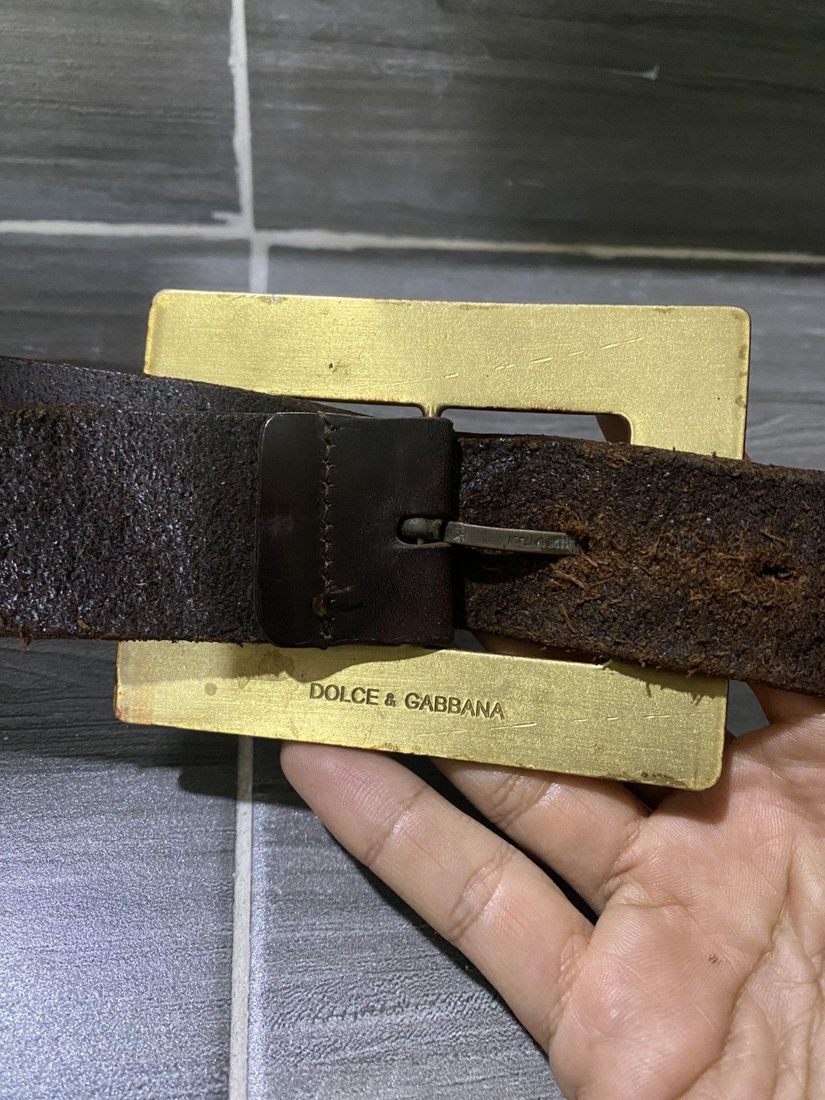 Dolce & Gabbana Dolce & Gabbana Leather Belt Made Italy Size 36 - 10 Thumbnail
