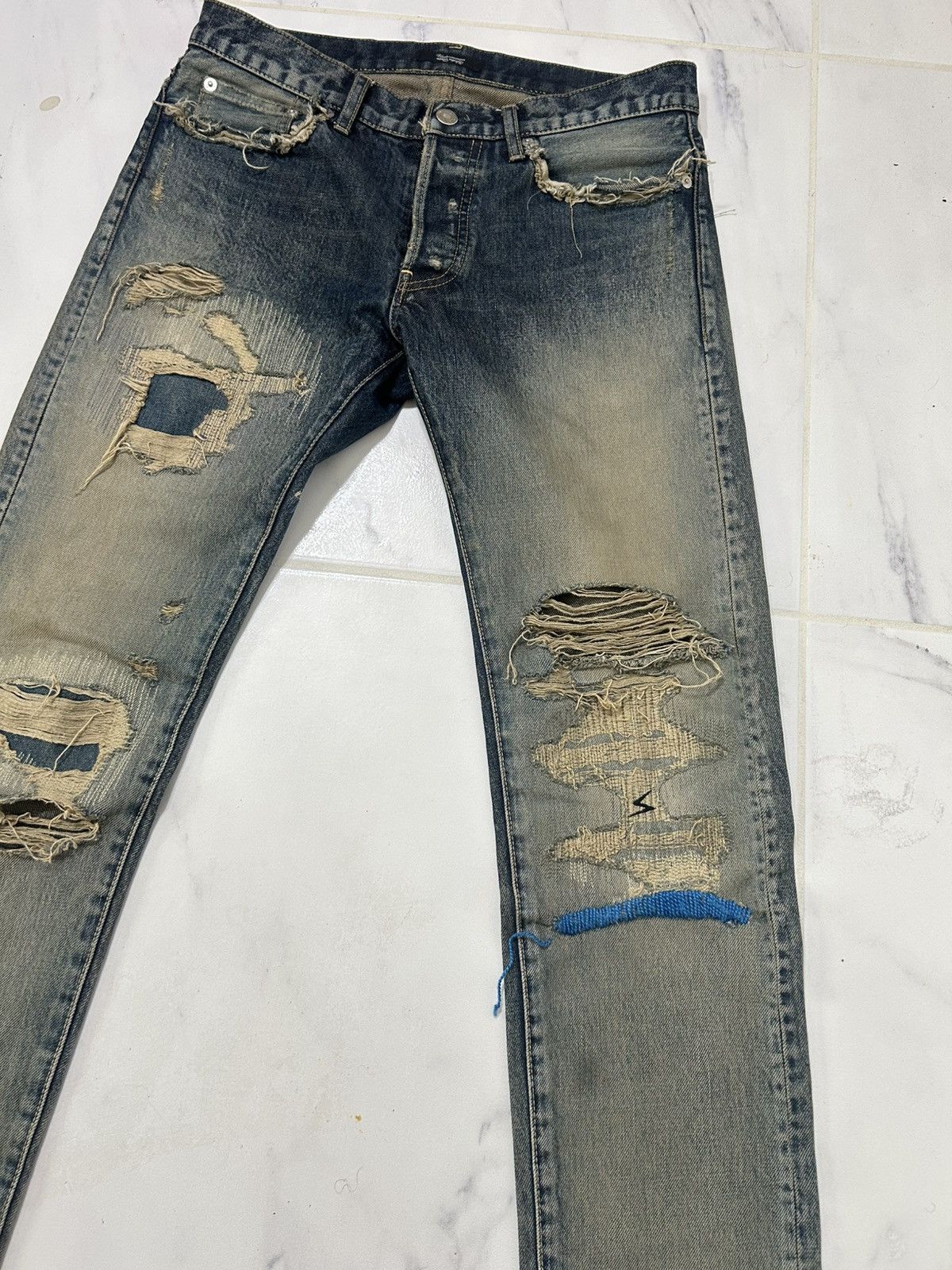 Undercover SS10 Undercover Blue Yarn 68 Denim Size US 30 / EU 46 - 2 Thumbnail