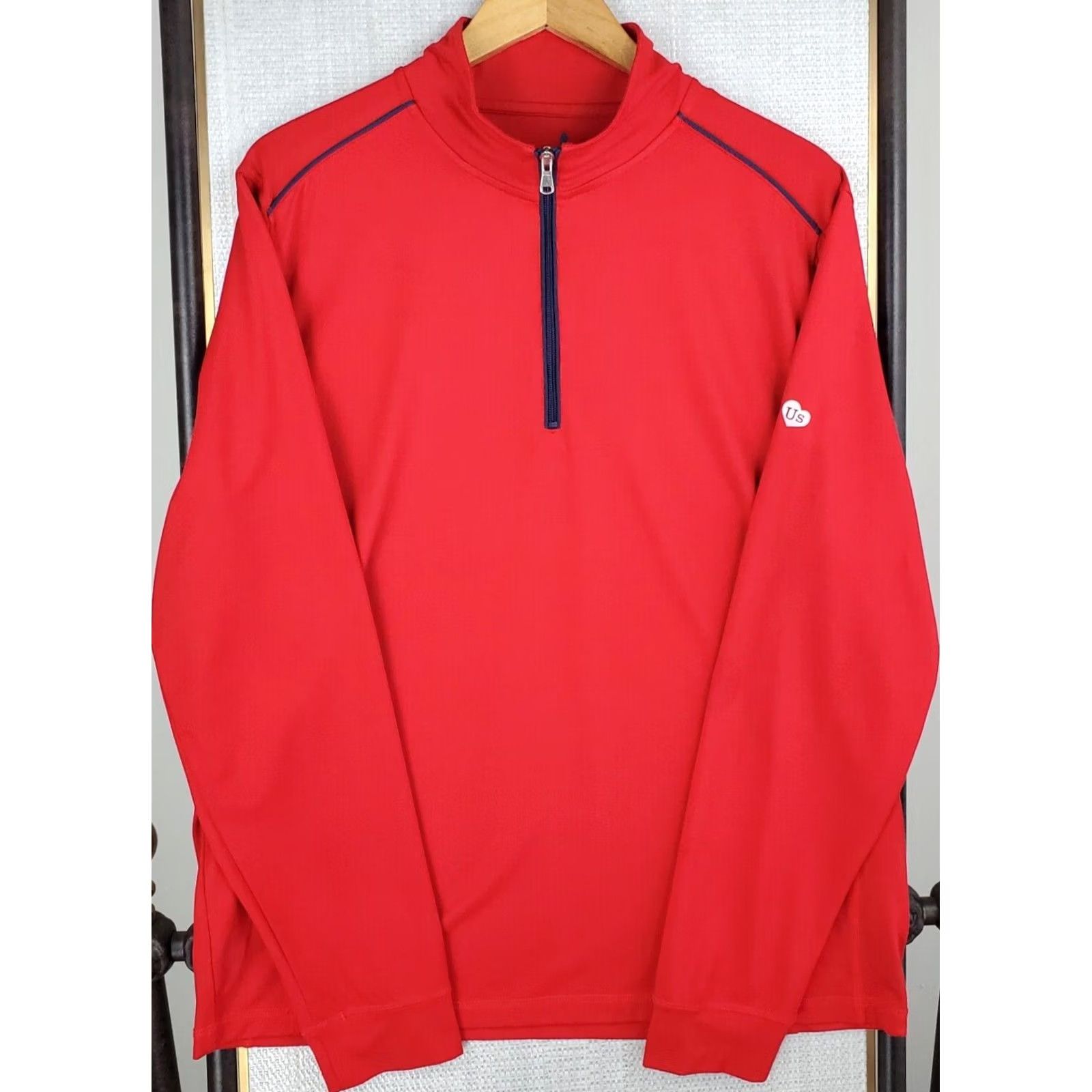 johnnie-O johnnie-O Red Prep-Formance 1/4 Zip Golf Shirt Large Mens Size US L / EU 52-54 / 3 - 2 Thumbnail