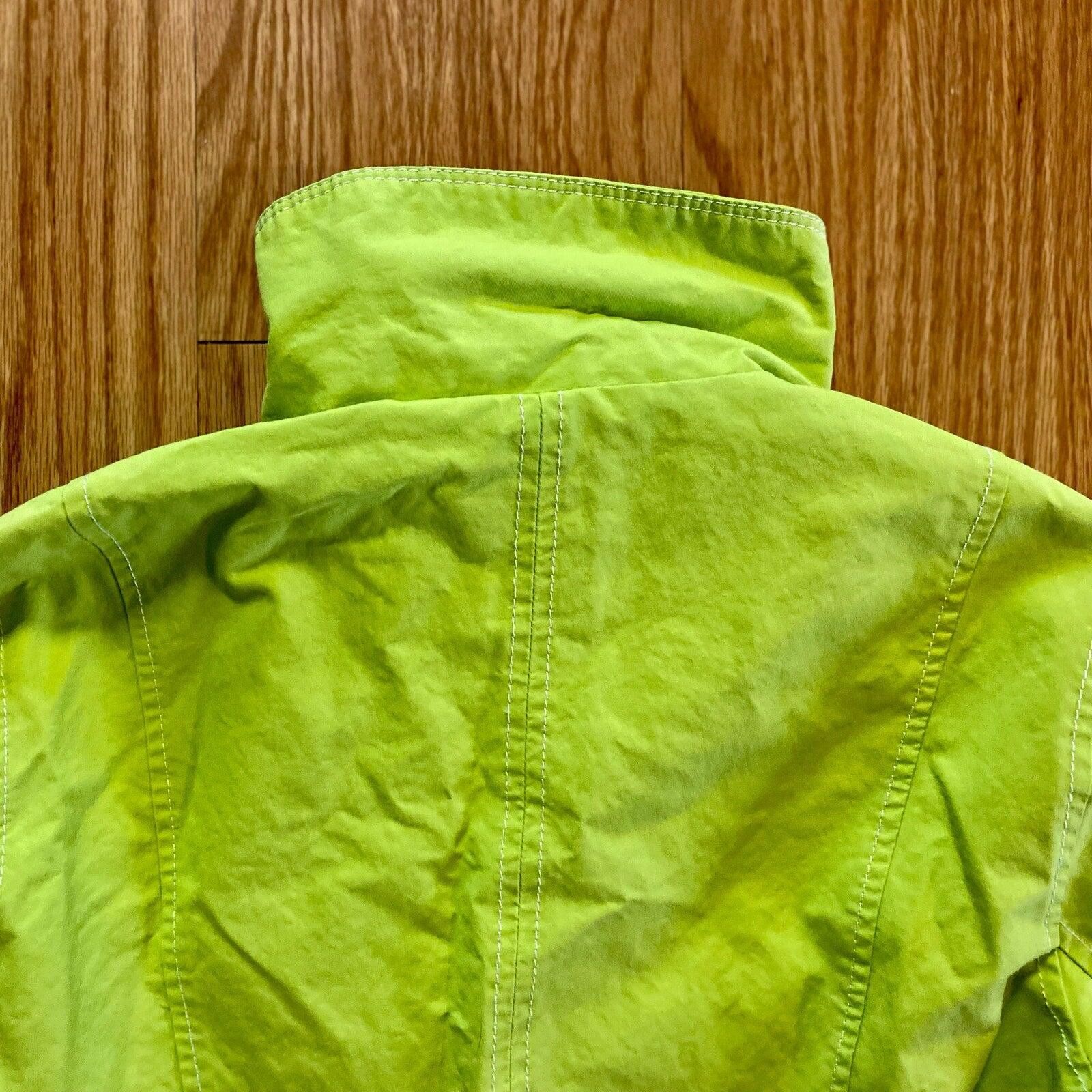 Eddie Bauer Eddie Bauer Lime Green Y2k Trench Coat Jacket Womens Small Size S / US 4 / IT 40 - 11 Thumbnail