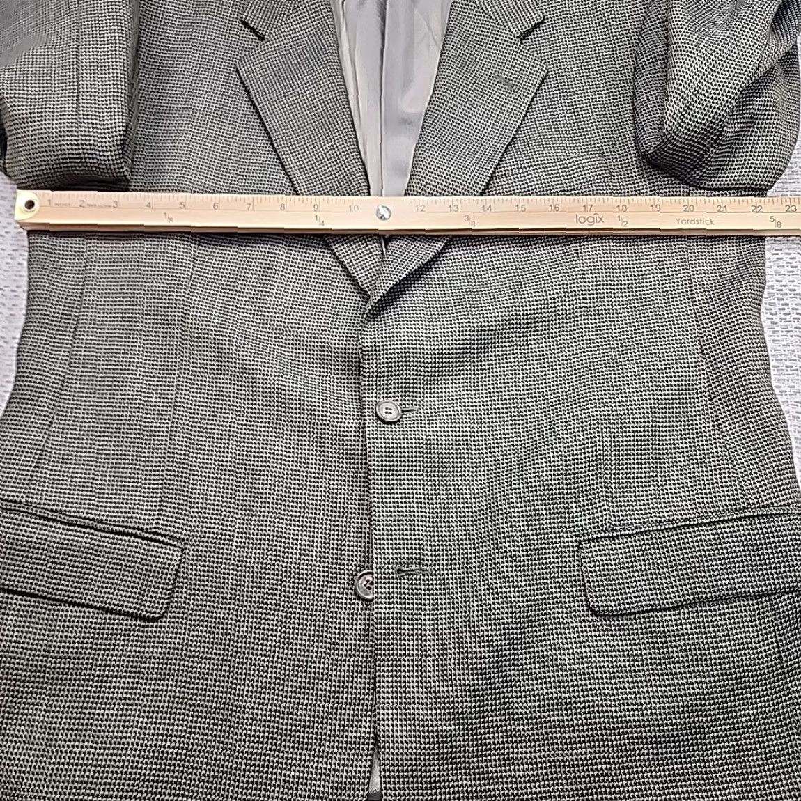 Vintage VINTAGE Louis Roth Blazer Jacket Mens 42R Wool Tweed Plaid Notch Lapel Single-Breasted 2-Button 3-Button Sleeve Brown Regular Mens Size 42R - 7 Thumbnail