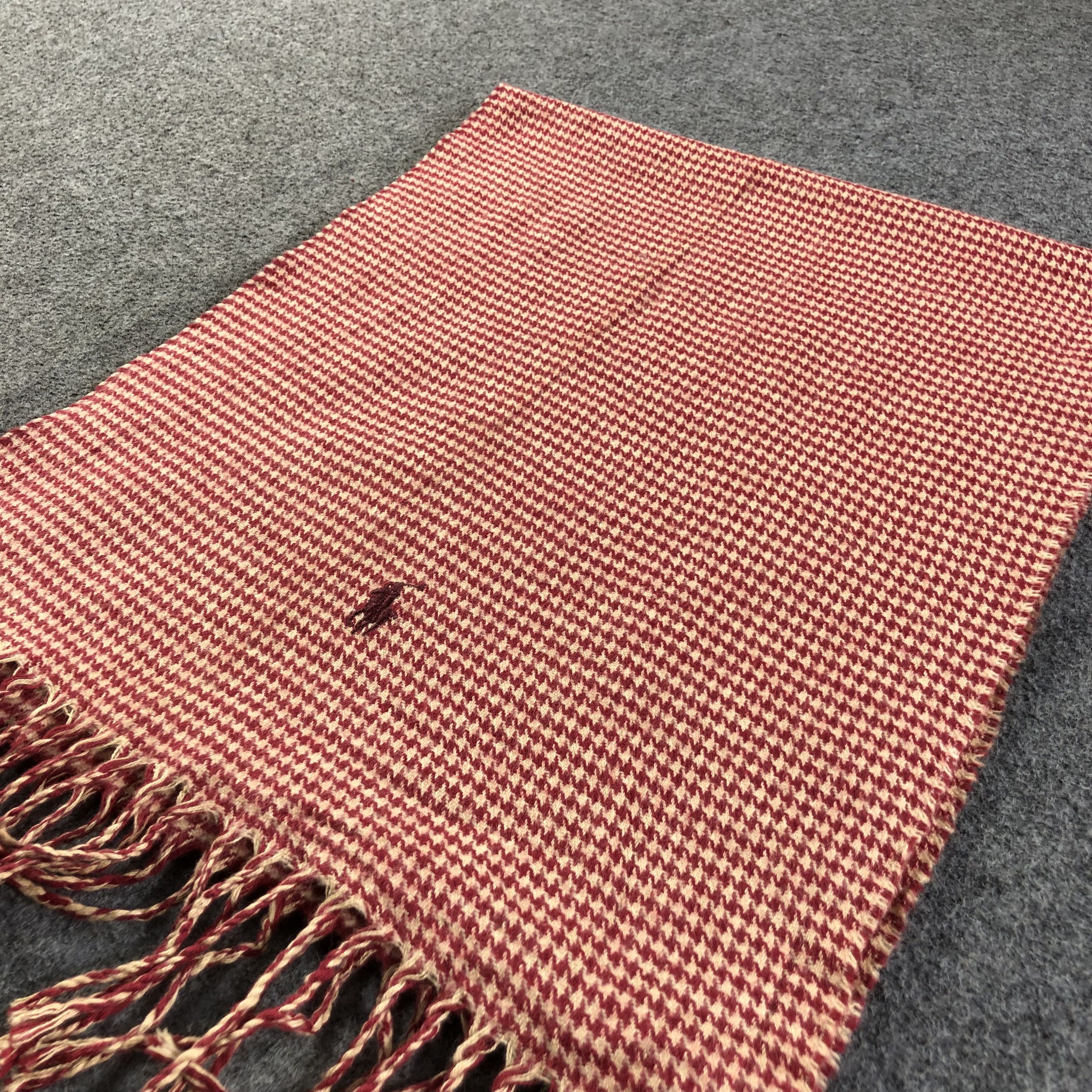 Ralph Lauren Ralph Lauren Houndstooth Cotton Scarf Muffler V1297 Size ONE SIZE - 3 Thumbnail