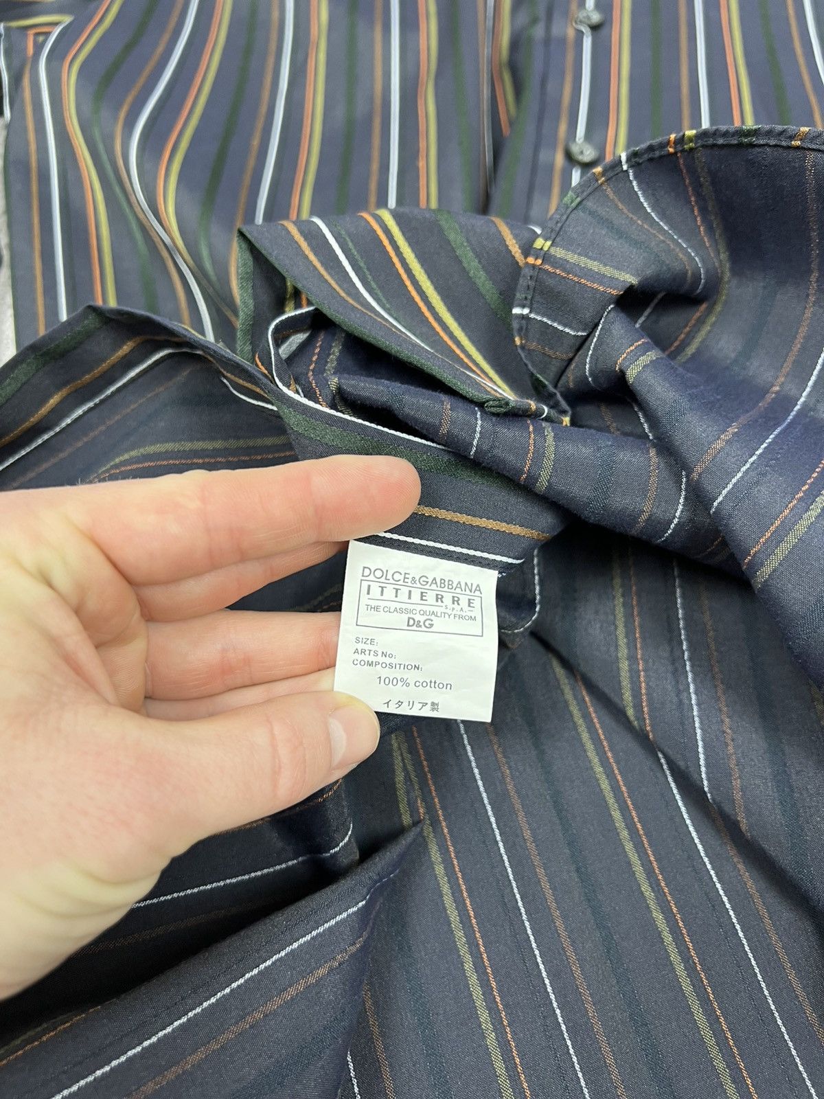 Dolce & Gabbana Vintage Dolce & Gabbana Striped Button Up Shirt Long Sleeve Size US XL / EU 56 / 4 - 12 Thumbnail
