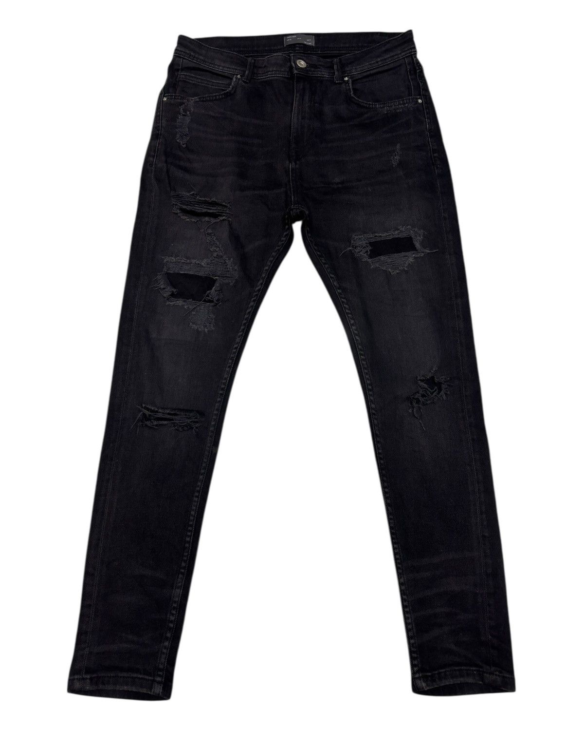 Zara 🔥ZARA DISTRESSED DENIM JEANS Size US 31 - 7 Thumbnail