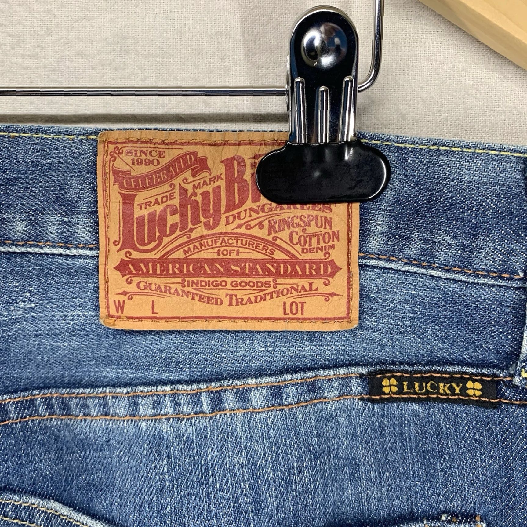 Lucky Brand VINTAGE Lucky Brand Men's Jeans 38x29 Straight Leg Cotton Medium Wash 90s Preppy Size US 38 / EU 54 - 3 Thumbnail