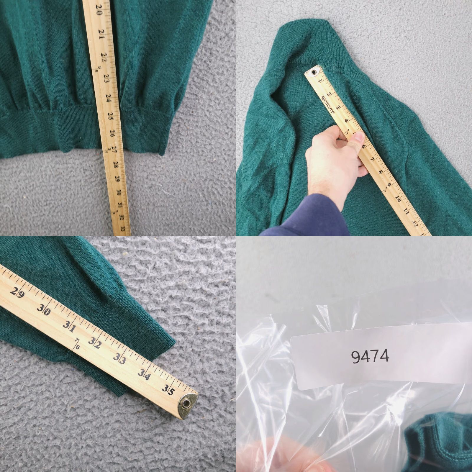 Jos. A. Bank Jos A Bank Sweater Mens Large Green 100% Merino Wool Stretch Slim Quarter Zip PullOver Long Sleeve Classic Pullover Mens L Green Merino Wool Stretch Size US L / EU 52-54 / 3 - 8 Thumbnail