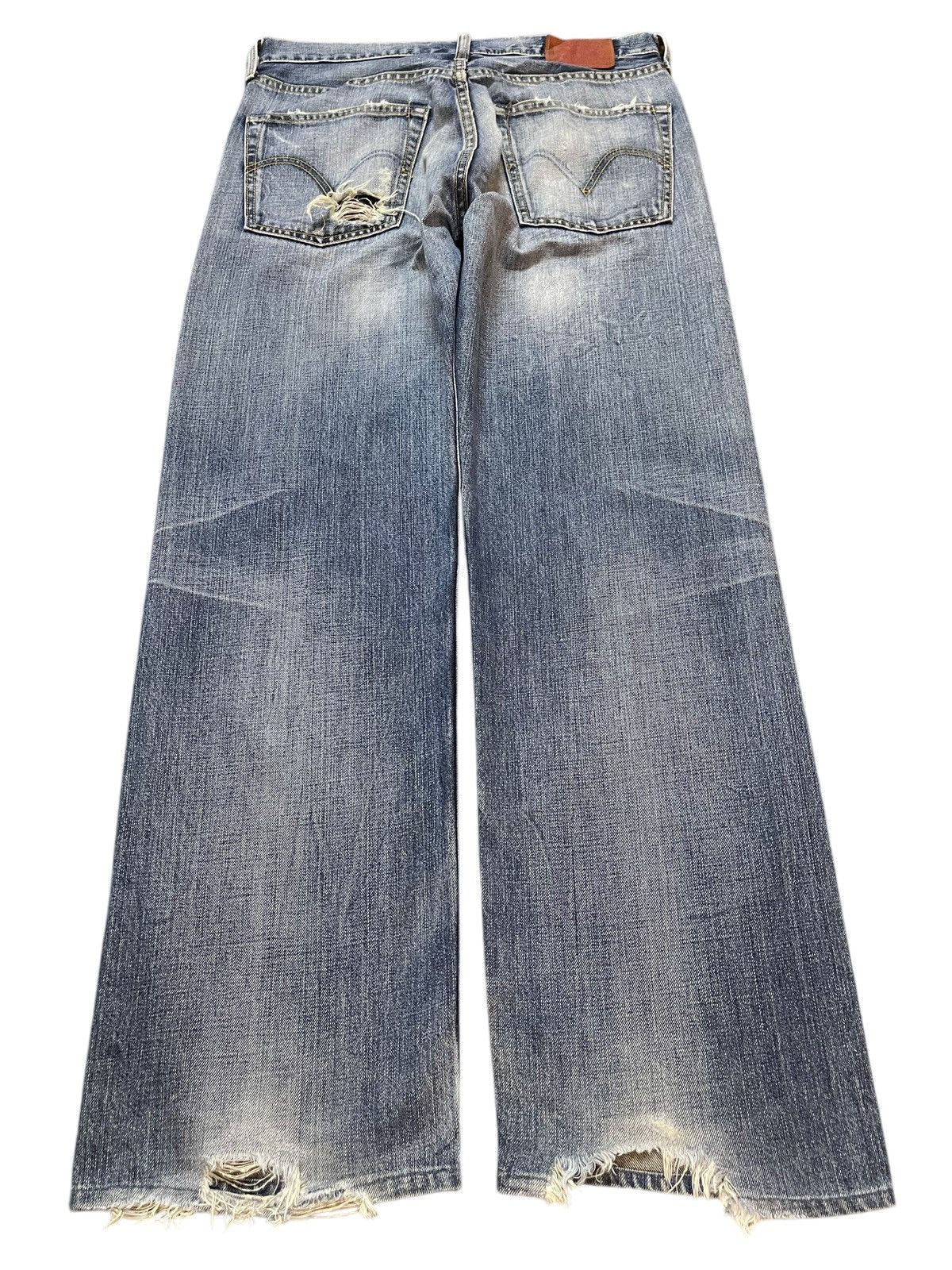Levi's Vintage 90s Levis 503 Blue Faded Wash Distressed Baggy Jeans Size US 31 - 2 Thumbnail