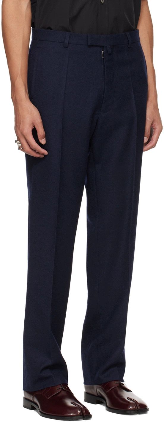 Maison Margiela o1loc1c1125 Pleated Pant in Navy Blue Size US 34 / EU 50 - 2 Thumbnail