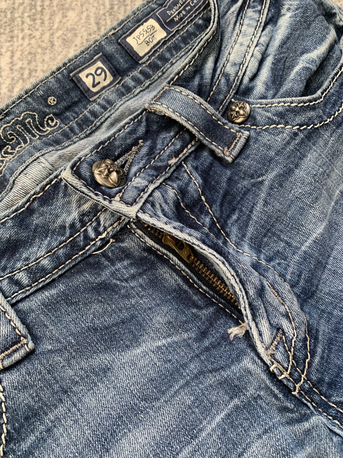 Hysteric Glamour × Miss Me × Rock Revival Miss Me Bootcut Chrome Heart Inspired Jeans Size 30" / US 8 / IT 44 - 8 Thumbnail