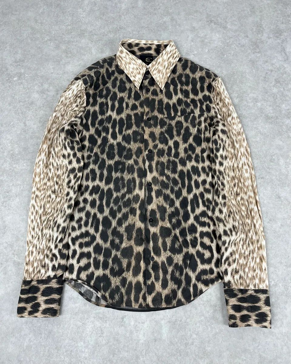 Just Cavalli 2000s Cavalli Leopard Beige Shirt Size US M / EU 48-50 / 2 - 1 Thumbnail