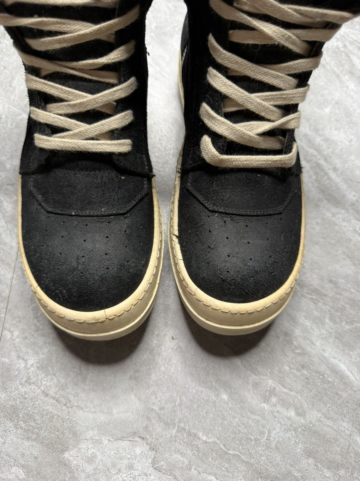 Rick Owens Rick Owens Geobasket Blistered Leather Shoes Size US 5 / EU 37 - 3 Thumbnail