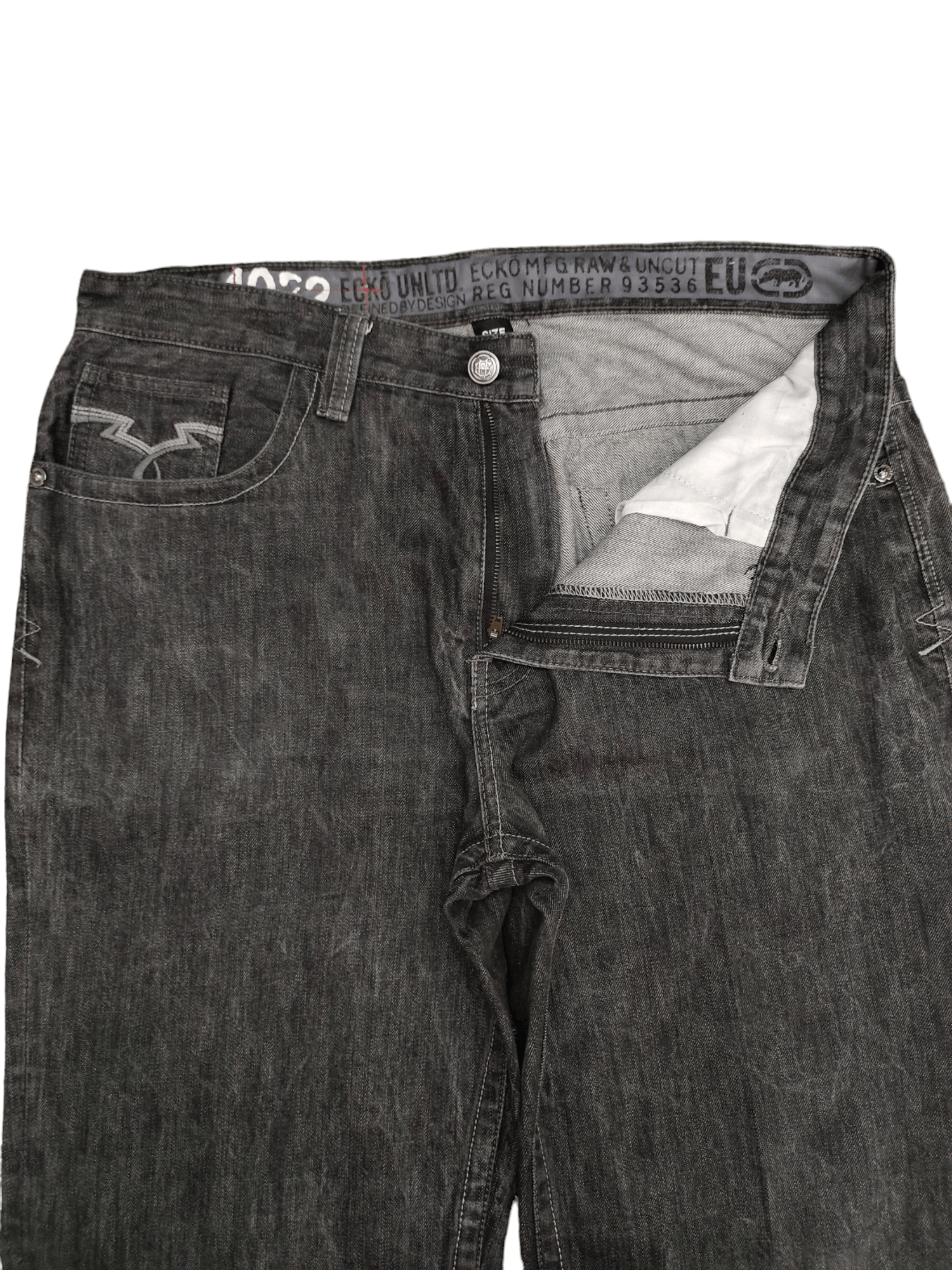 Ecko Unltd. Baggy Jeans Ecko Unltd Raw & Uncut Wide Leg Denim Y2k Jnco Size US 38 / EU 54 - 13 Thumbnail