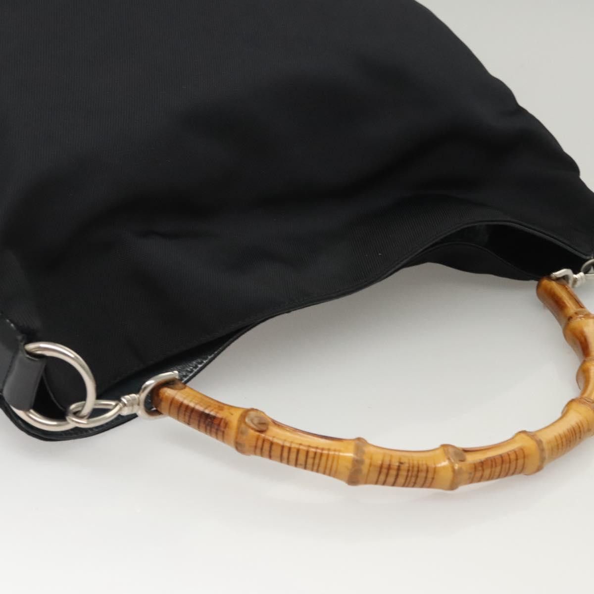 Gucci GUCCI Bamboo Hand Bag Canvas Navy Silver 001 001 Size ONE SIZE - 6 Thumbnail