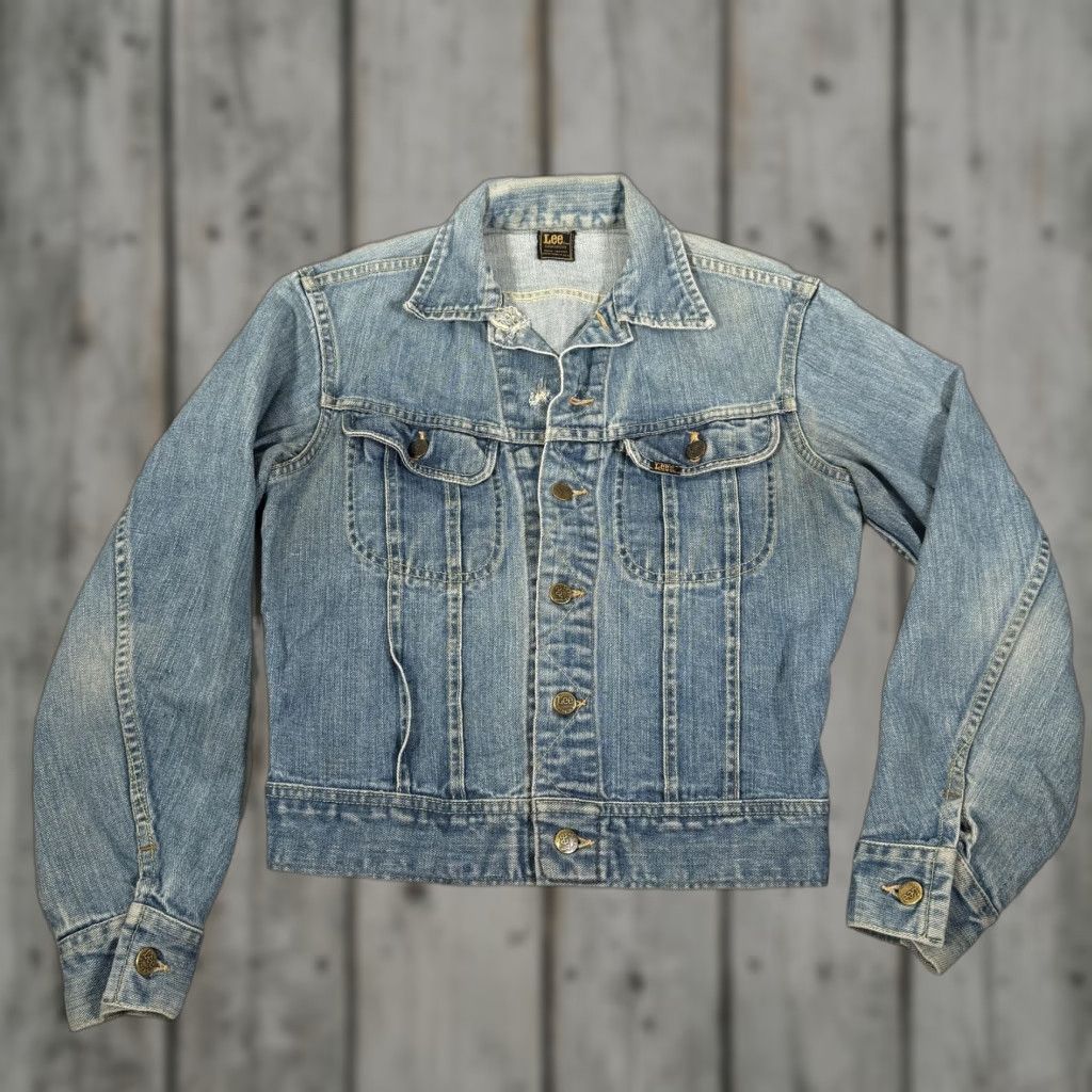 Lee VINTAGE Lee Jacket Mens 38 Blue Sanforized Denim Jean Trucker Union Made USA 60s Size US 38 / EU 54 - 1 Thumbnail