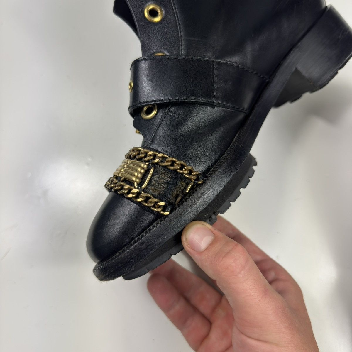 Alexander McQueen Alexander mcqueen Chain-link Accents Combat Boots Biker 39 Size US 9 / IT 39 - 6 Thumbnail