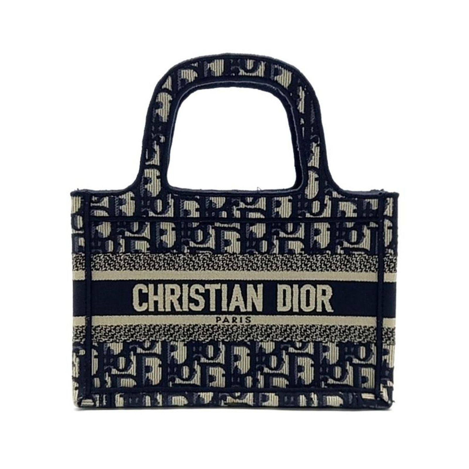 Christian Dior Oblique Book Tote Mini Bag S5475Zriw in Blue, Women's