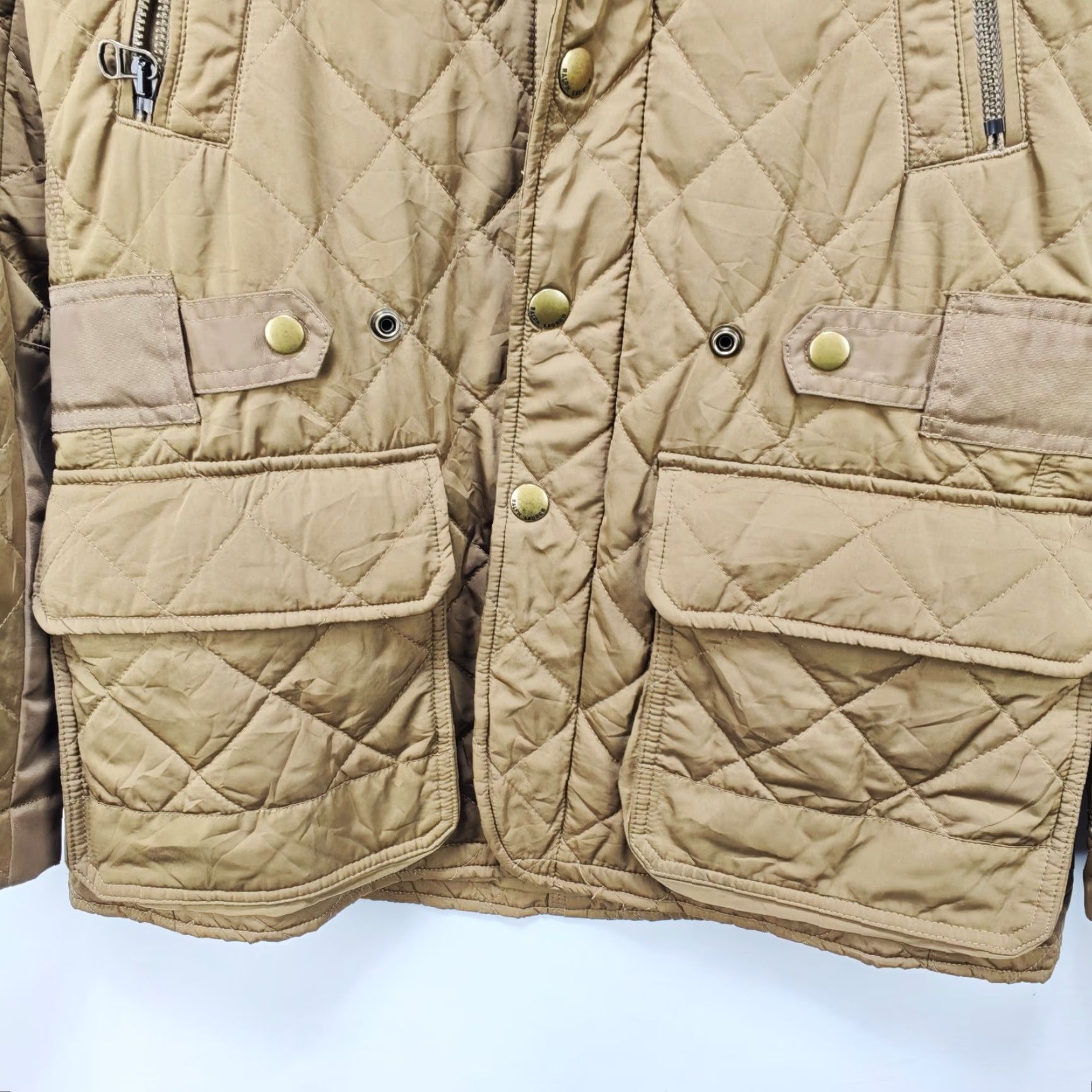 Ralph Lauren VINTAGE Ralph Lauren Polo Quilted Jacket Womens S Beige Down Puffer 90s Winter Jacket Womens Sportswear Zip Size S / US 4 / IT 40 - 5 Thumbnail