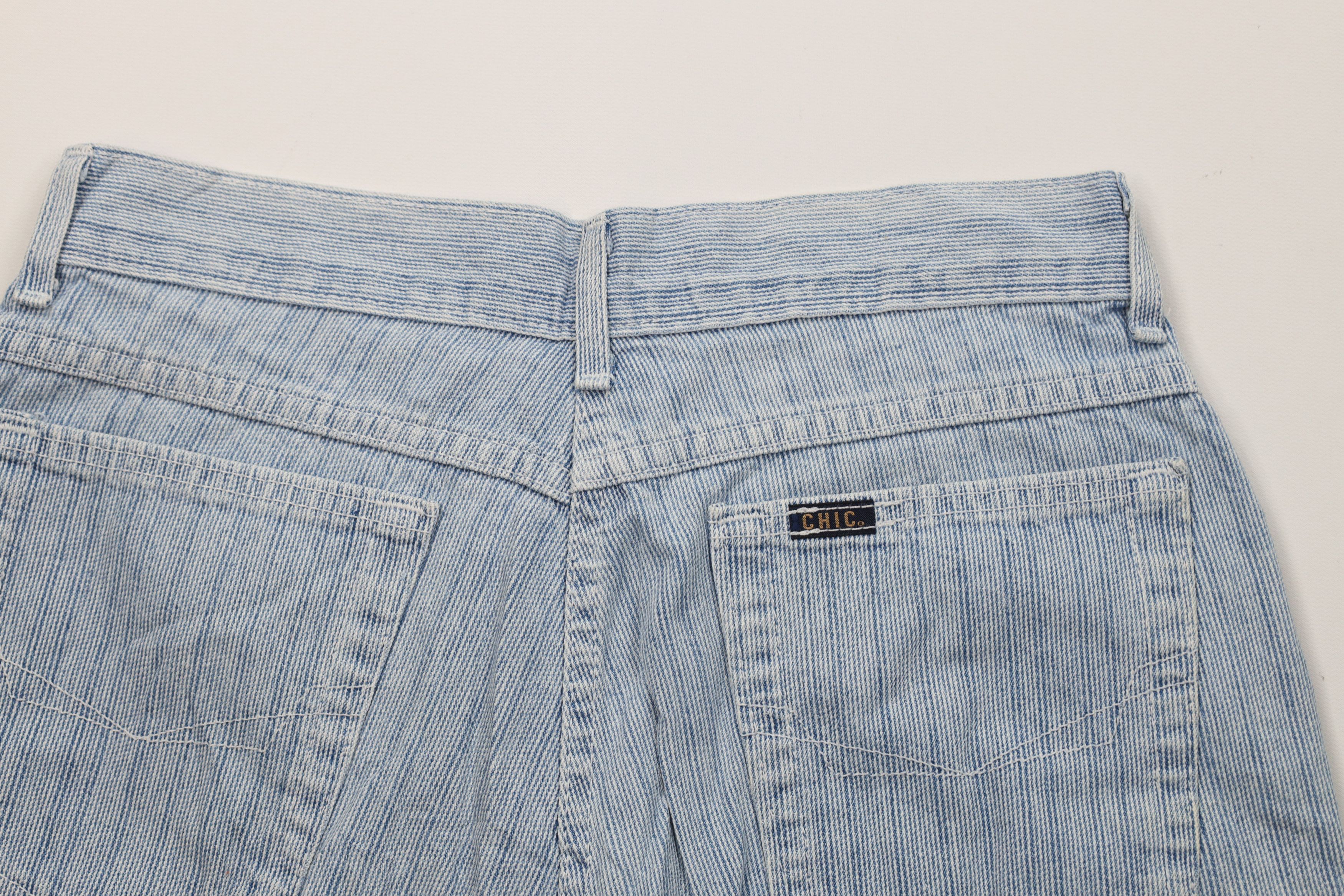 Vintage Vintage 90s Streetwear Hickory Cuffed Denim Shorts USA Size 32" / US 10 / IT 46 - 8 Thumbnail