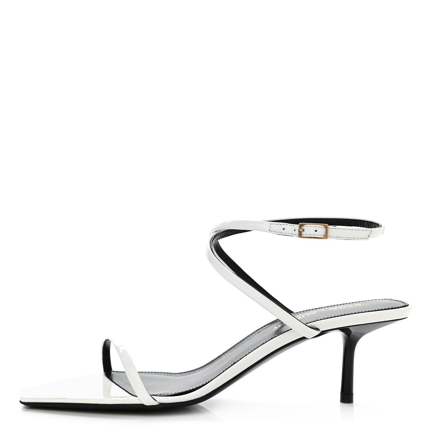 o1s1wg110724 Nuit Sandals in Patent Leather in White