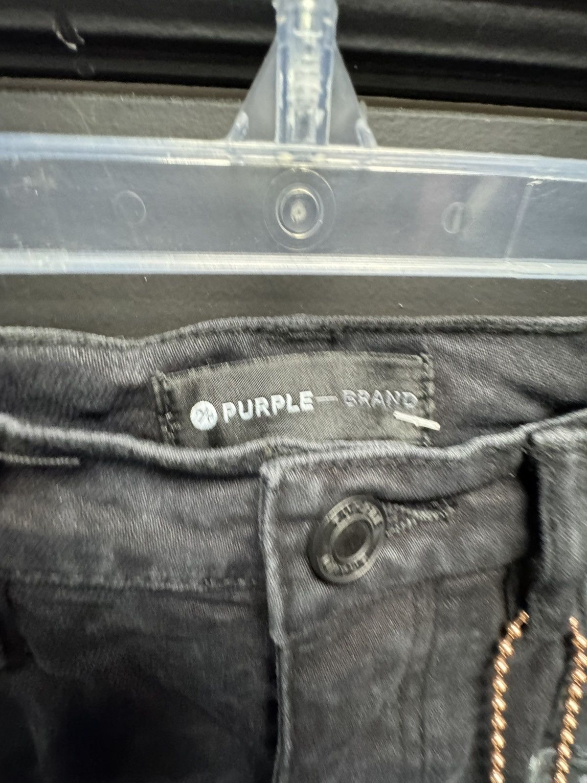 Purple Brand Purple Brand Resin Knee Slit Skinny Jeans Black Size US 30 / EU 46 - 3 Thumbnail