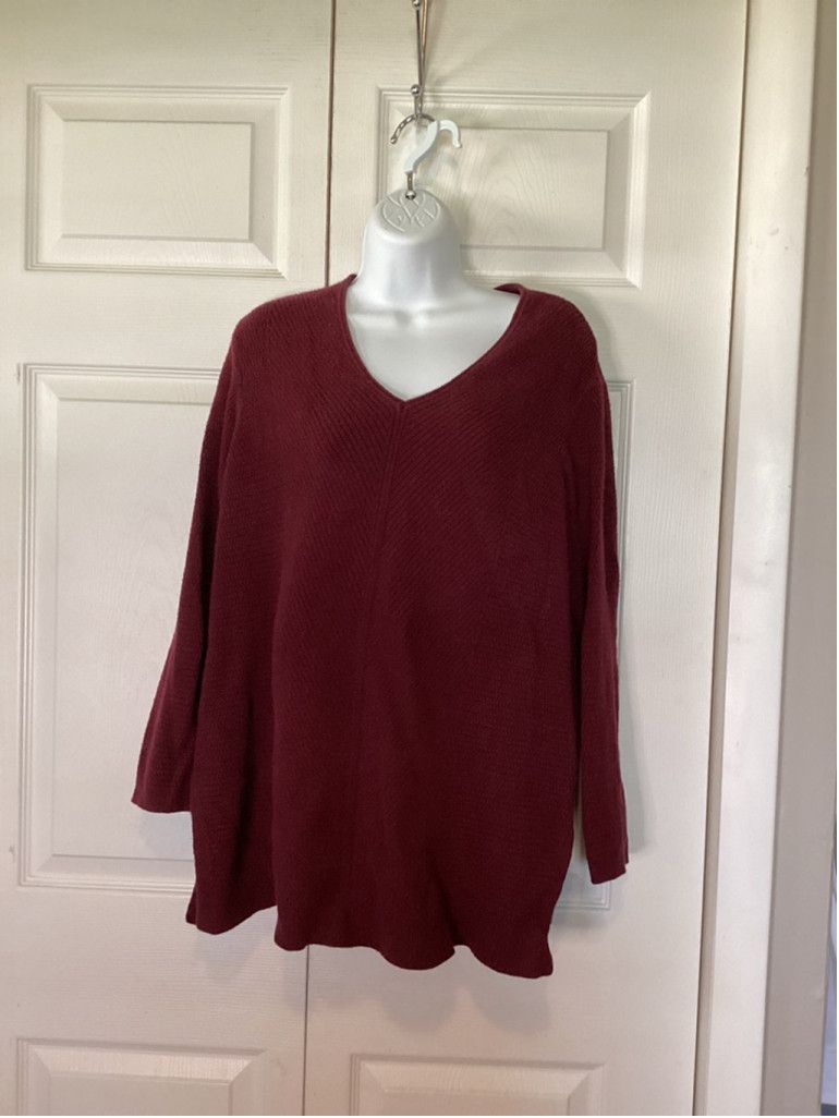 J. Jill J.Jill Maroon Sweater Size L / US 10 / IT 46 - 1 Thumbnail