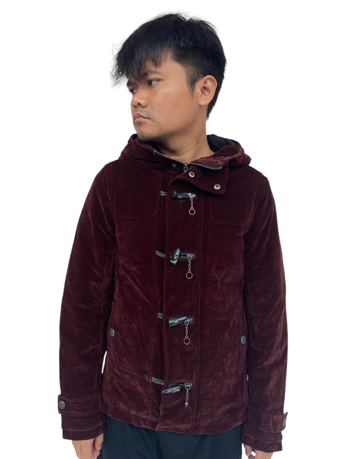 In The Attic 2000s In The Attic - Red Wine Velour Jacket Size US M / EU 48-50 / 2 - 2 Thumbnail