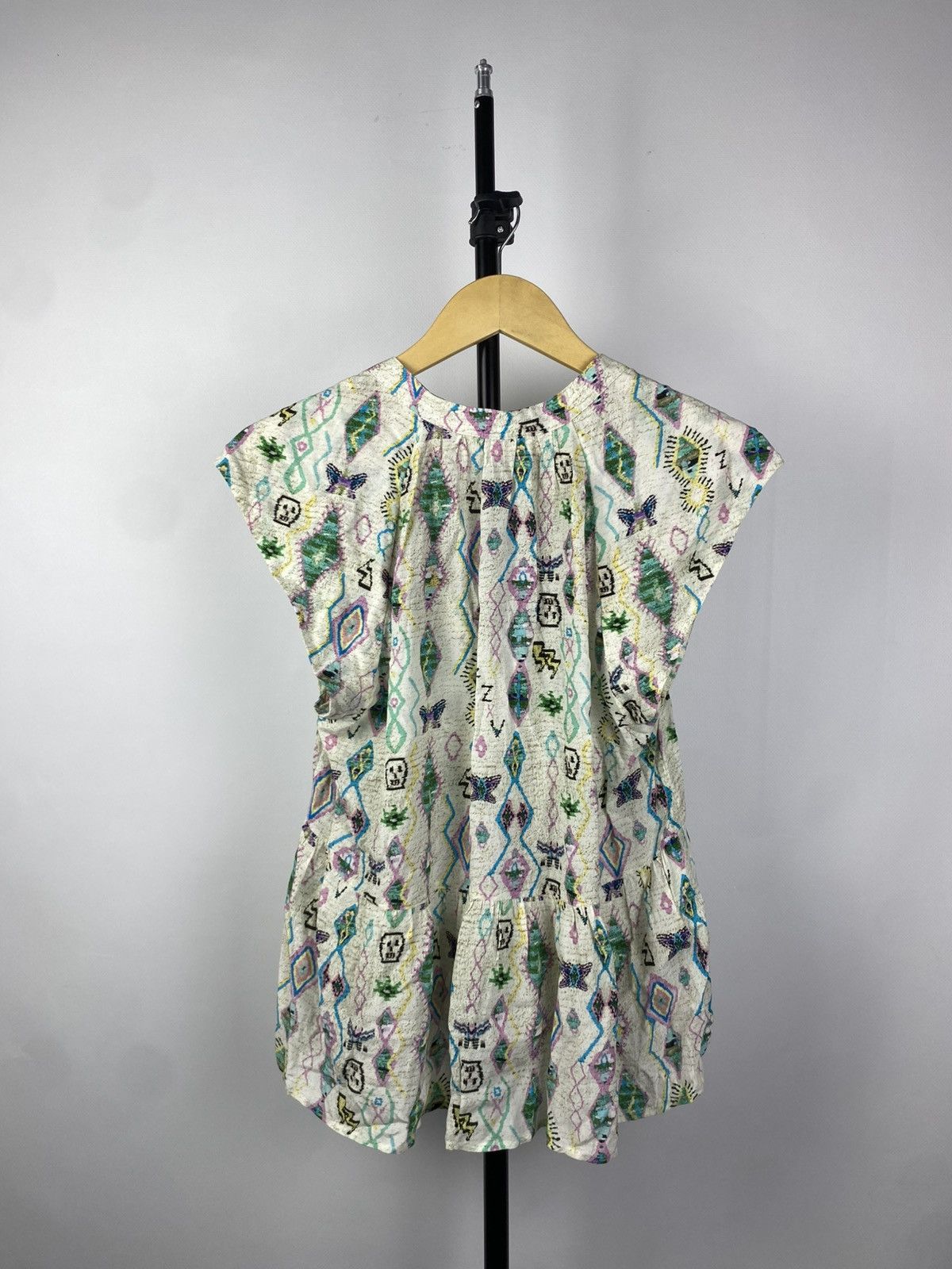 Designer × Zadig & Voltaire Zadig&Voltaire Monogram Graphic Print Blouse Size L / US 10 / IT 46 - 5 Thumbnail
