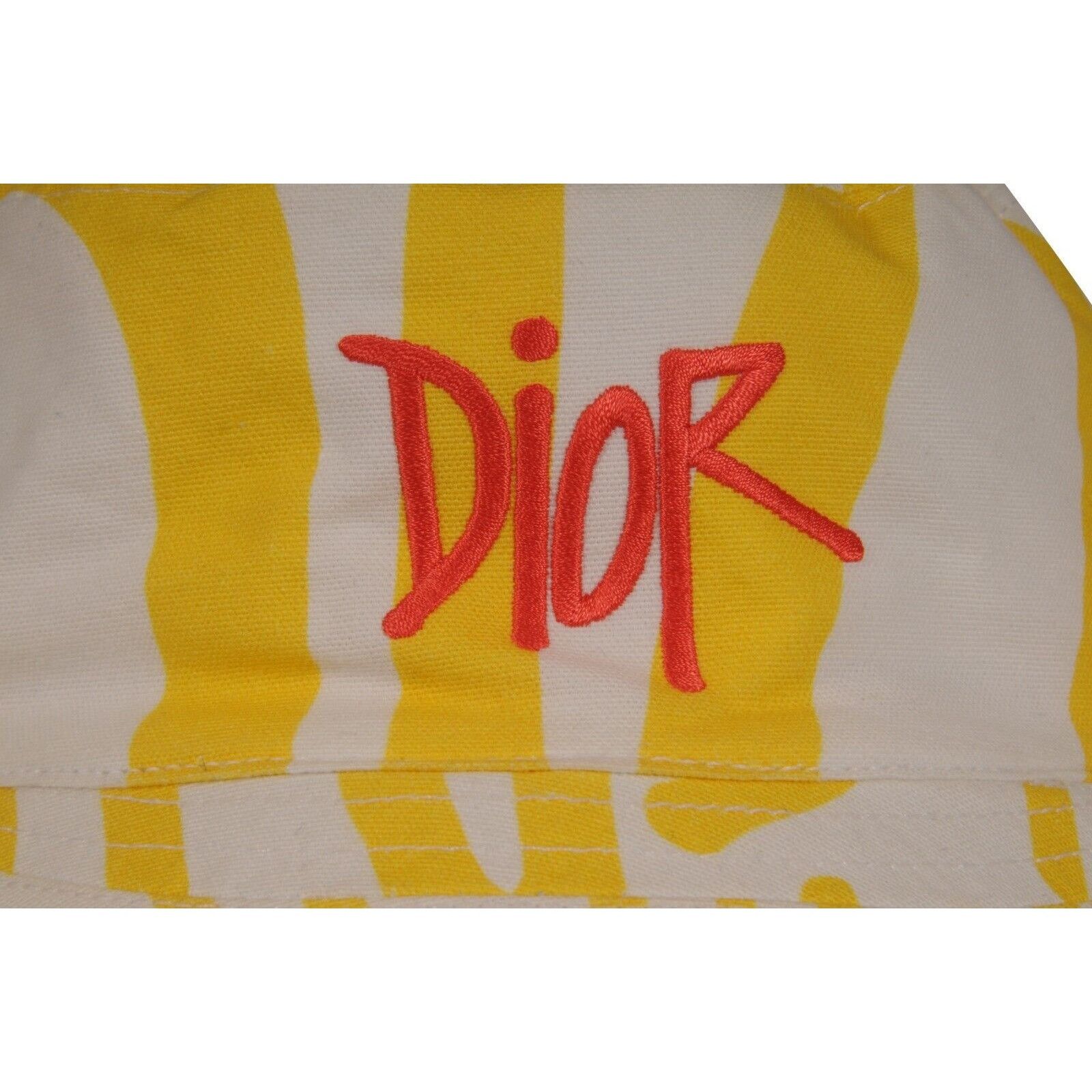 Dior SHAWN Logo Camp Cap 1 of 1 Medium Yellow White Size ONE SIZE - 4 Thumbnail