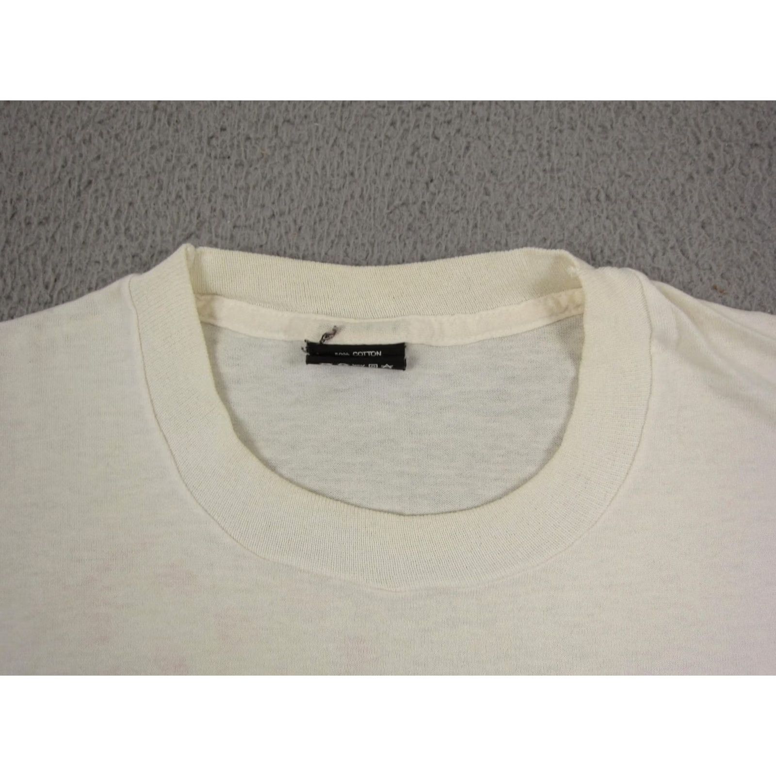 Vintage VINTAGE Running Shirt Large White Foot Print Run Single Stitch Made in USA Mens Size US L / EU 52-54 / 3 - 4 Thumbnail