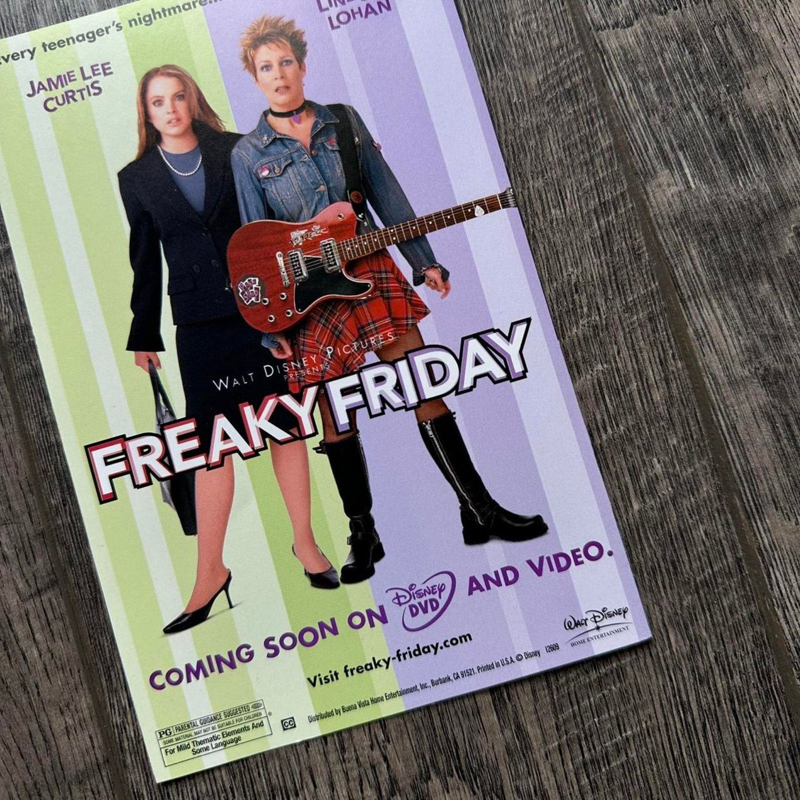 Vintage Vintage 00s Freaky Friday Mini Movie Promo Poster Size ONE SIZE - 2 Thumbnail