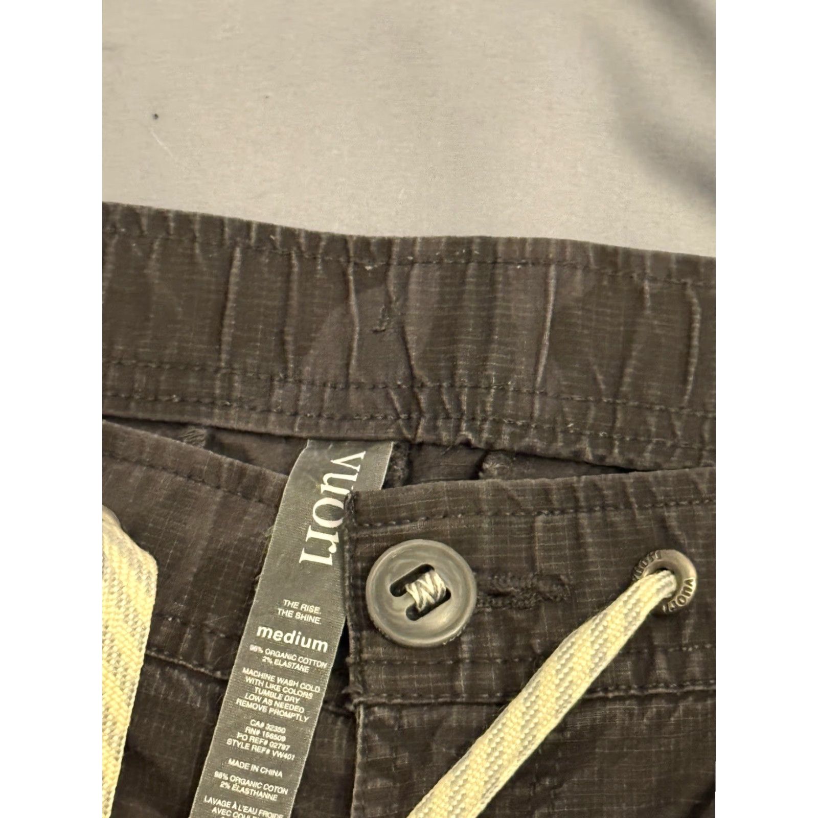 Vuori Vuori Pants M Gray Camo Drawstring Cargo Jogger Technical Ripstop Climber Size US 31 - 3 Thumbnail