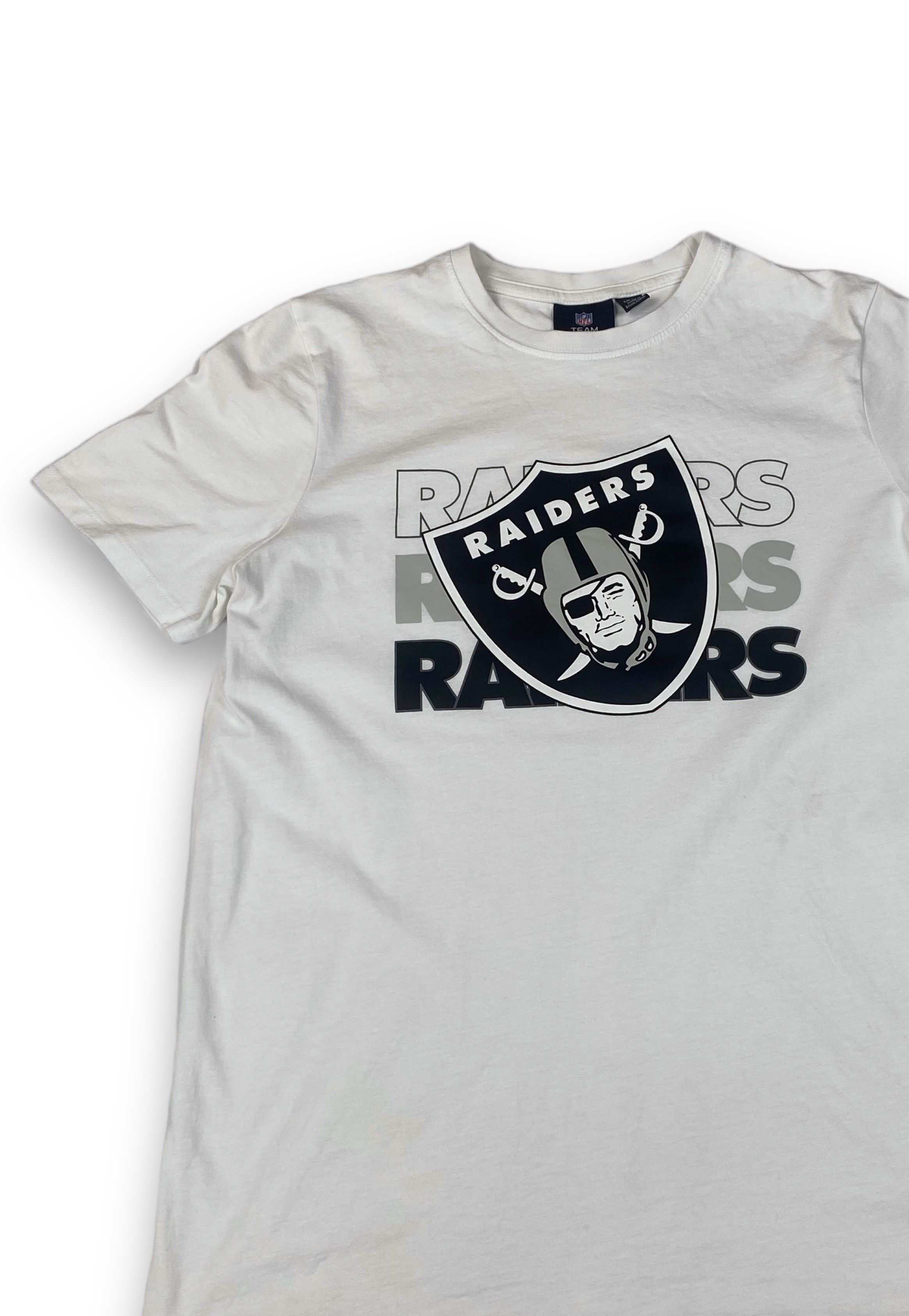 NFL Vintage RAIDERS White Big Logo T-Shirt M675 Size US S / EU 44-46 / 1 - 3 Thumbnail