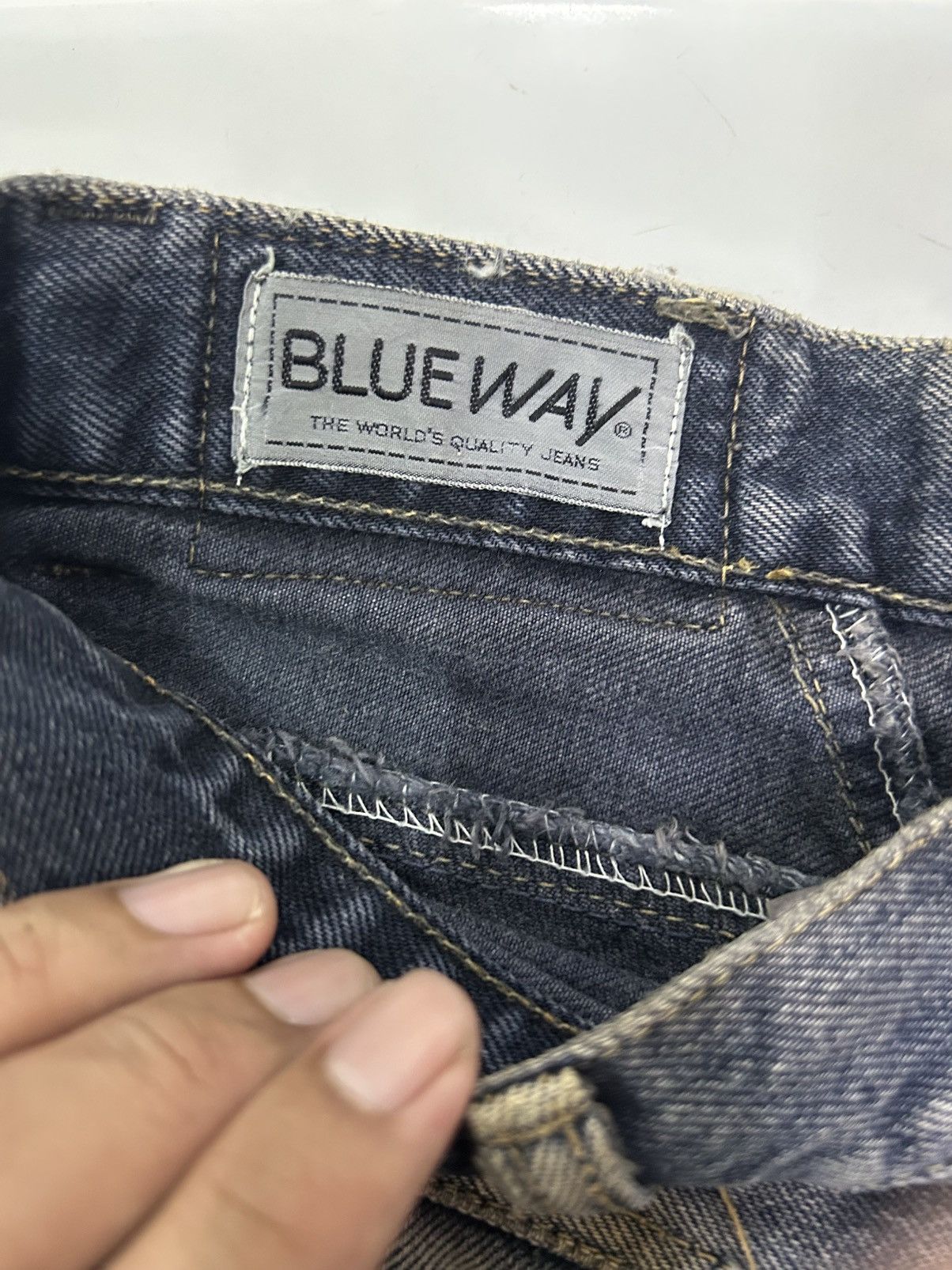 Blue Blue Japan × Japanese Brand × Vintage 💥Vintage Japanese Denim Blue Way Mud Wash Jeans Size US 30 / EU 46 - 13 Thumbnail
