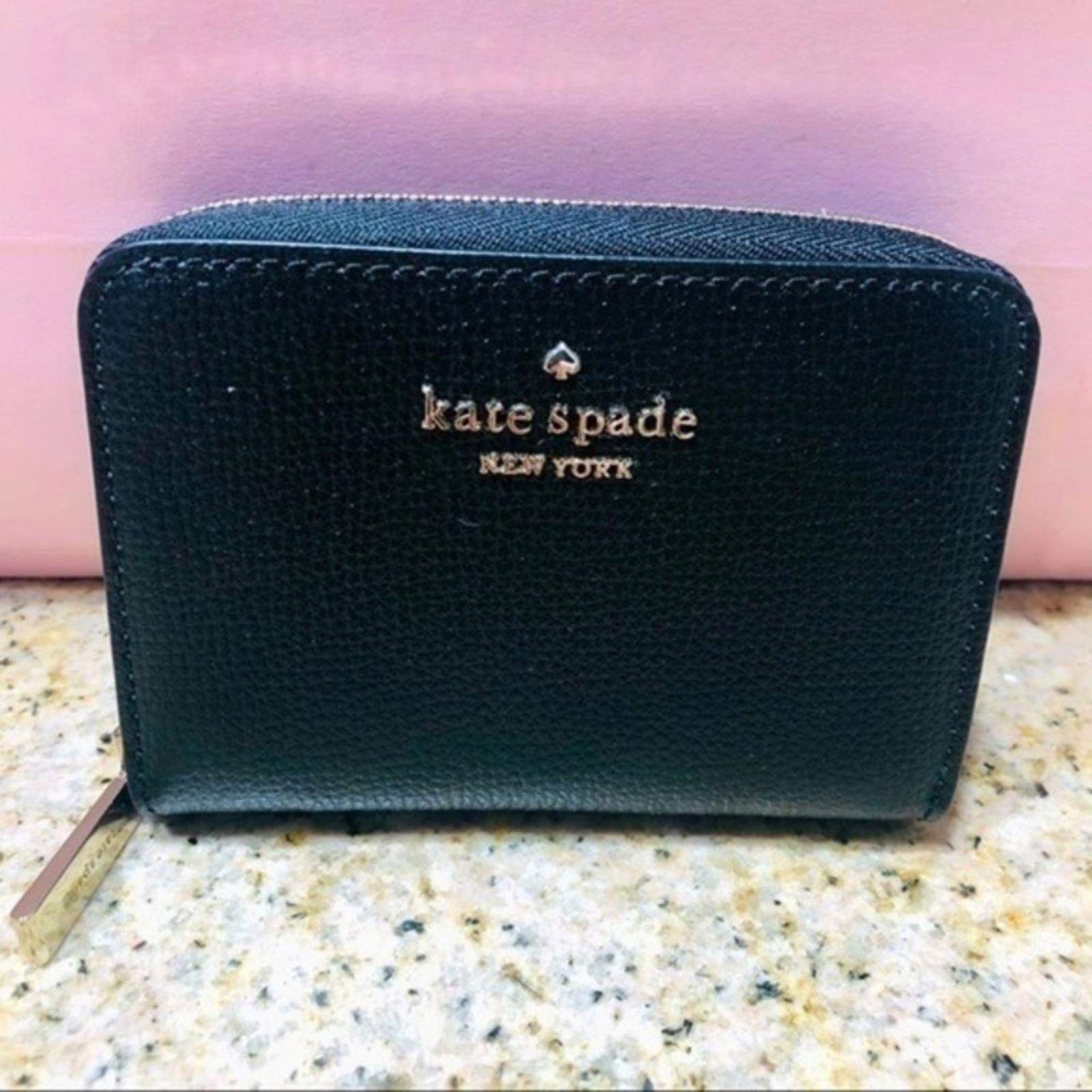 Designer Kate Spade Black Zip Around Wallet NWT Size ONE SIZE - 1 Thumbnail