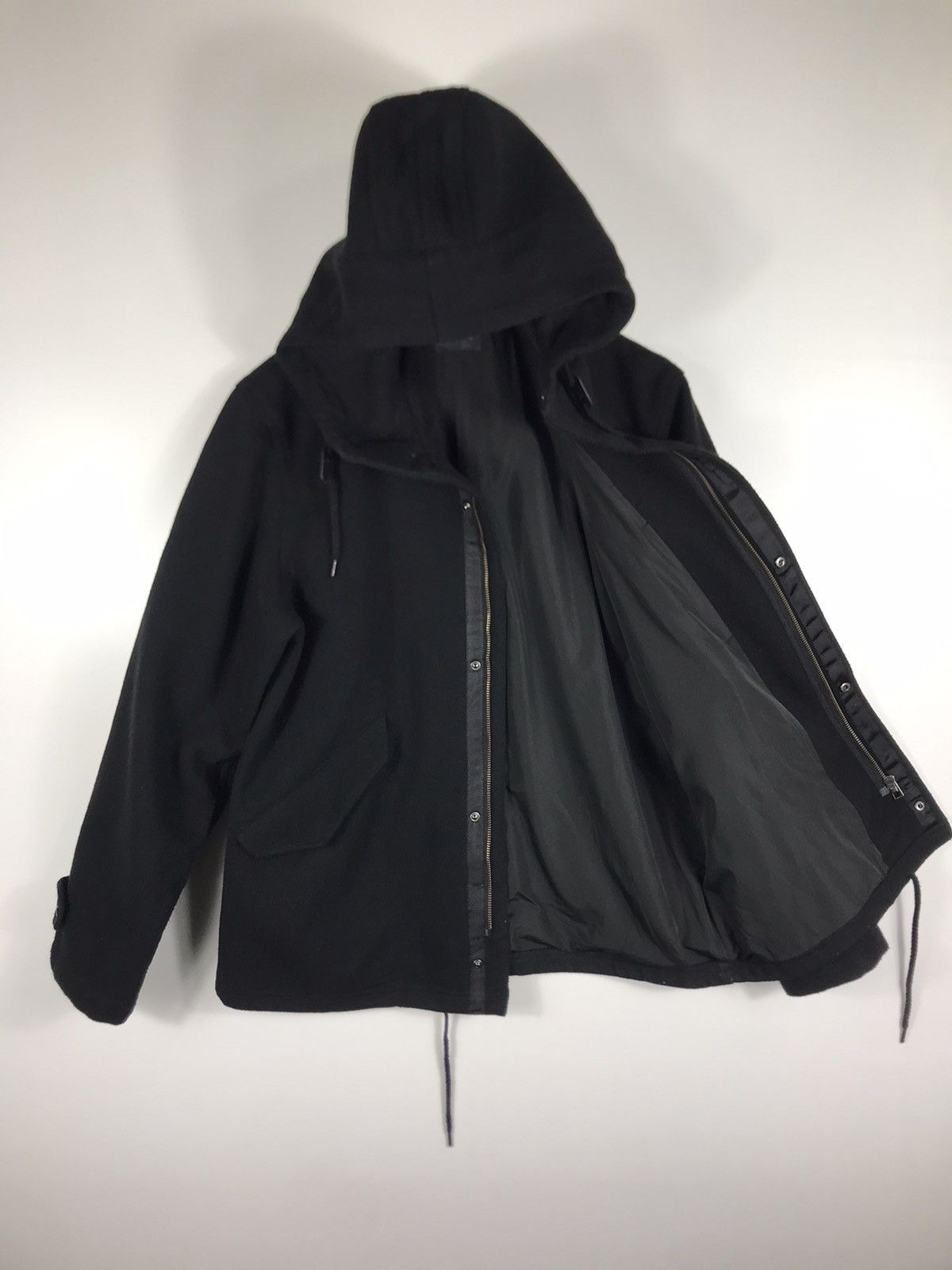 Japanese Brand × NANO universe 🔥Nano Universe Hooded Wool Zipper Jacket Size US XL / EU 56 / 4 - 9 Thumbnail