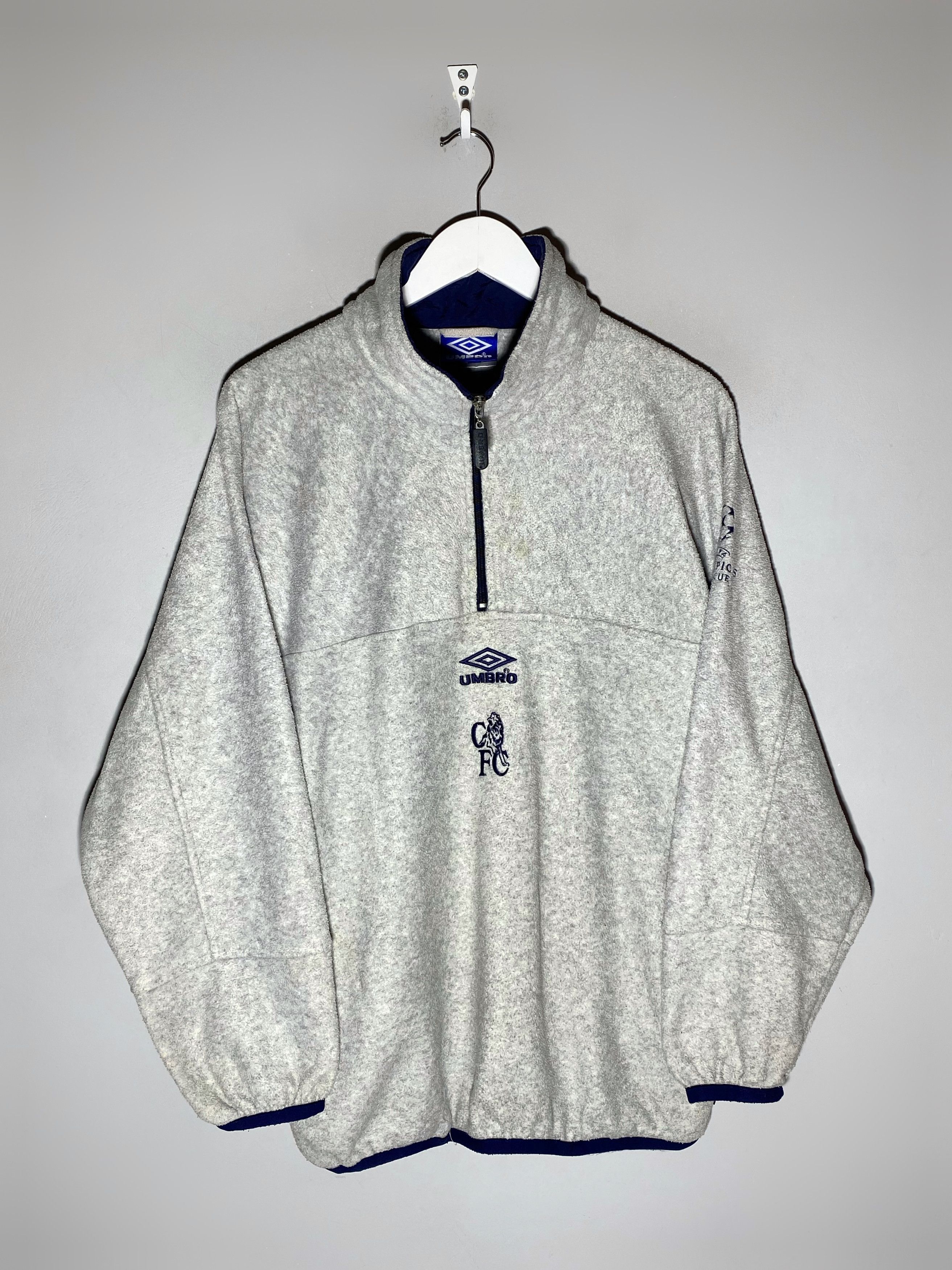 Umbro Vintage 90s Umbro Chelsea FC Fleece Pullover Sweater 1/4 zip Size US M / EU 48-50 / 2 - 1 Thumbnail