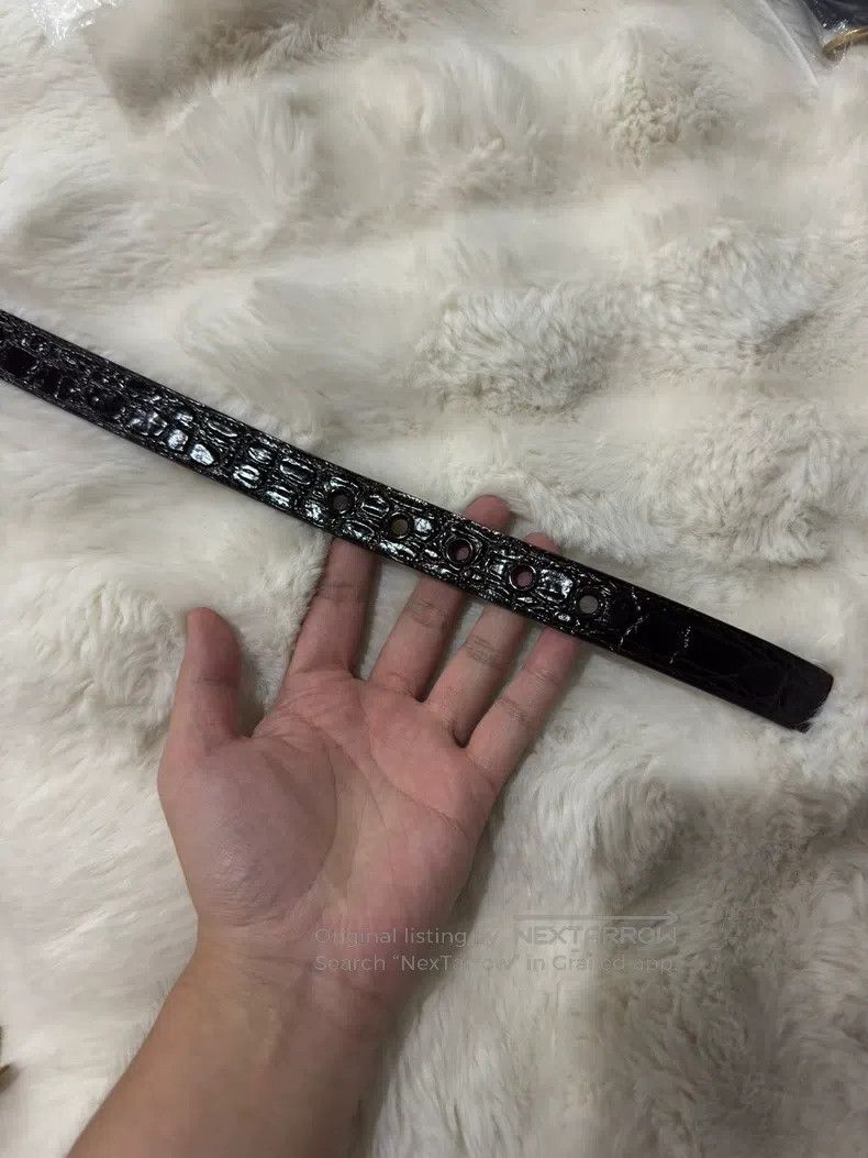 Saint Laurent Paris Saint Laurent Paris size 85 Embossed Leather Belt Size ONE SIZE - 6 Thumbnail