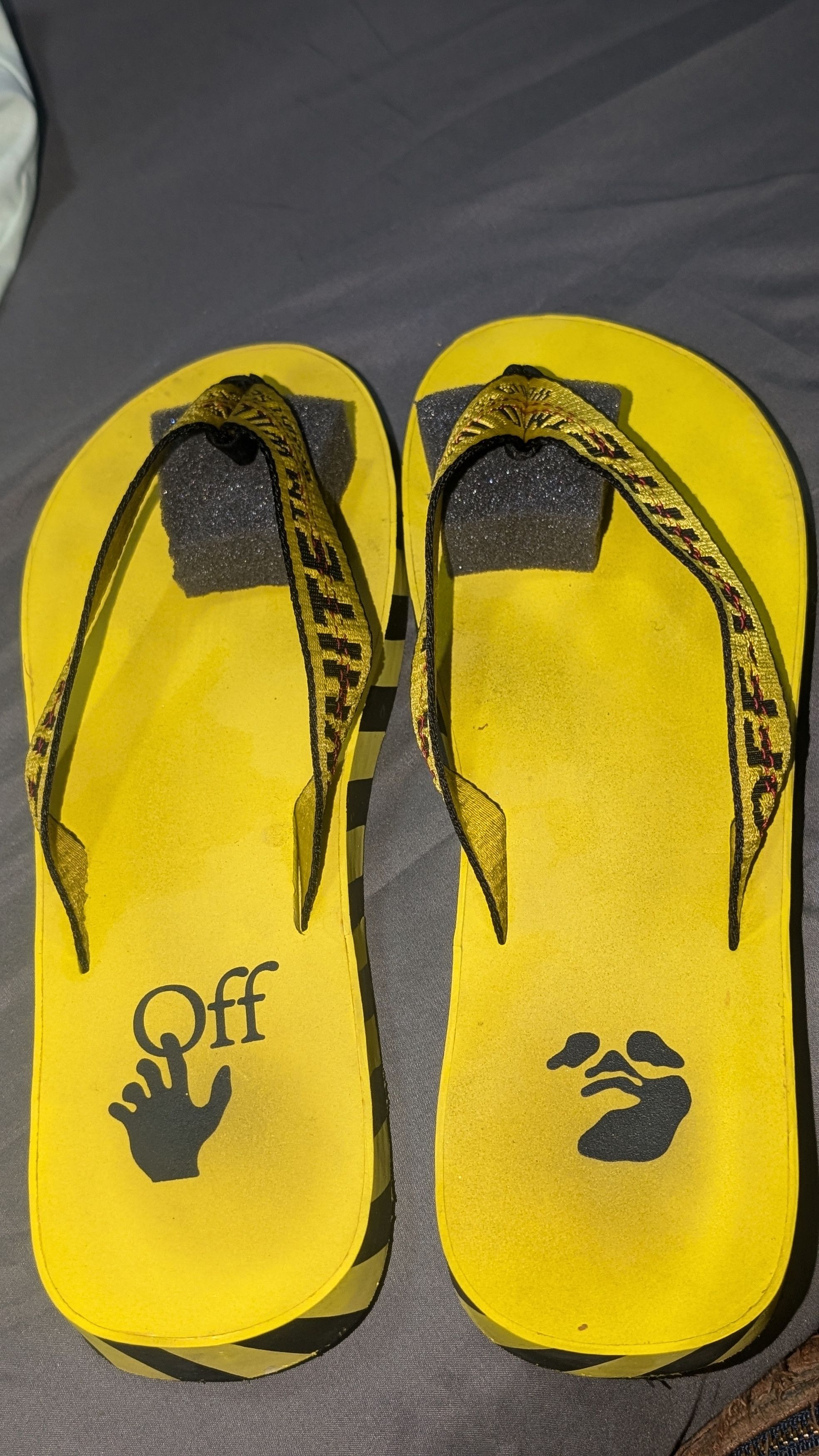Off-White Off white flip flops/sandals - Yellow Size US 11 / EU 44 - 2 Thumbnail