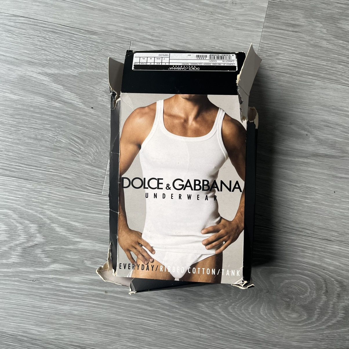 Dolce & Gabbana Dolce & Gabbana Canotta Ribbed Cotton Tank Top Size US XXL / EU 58 / 5 - 8 Thumbnail