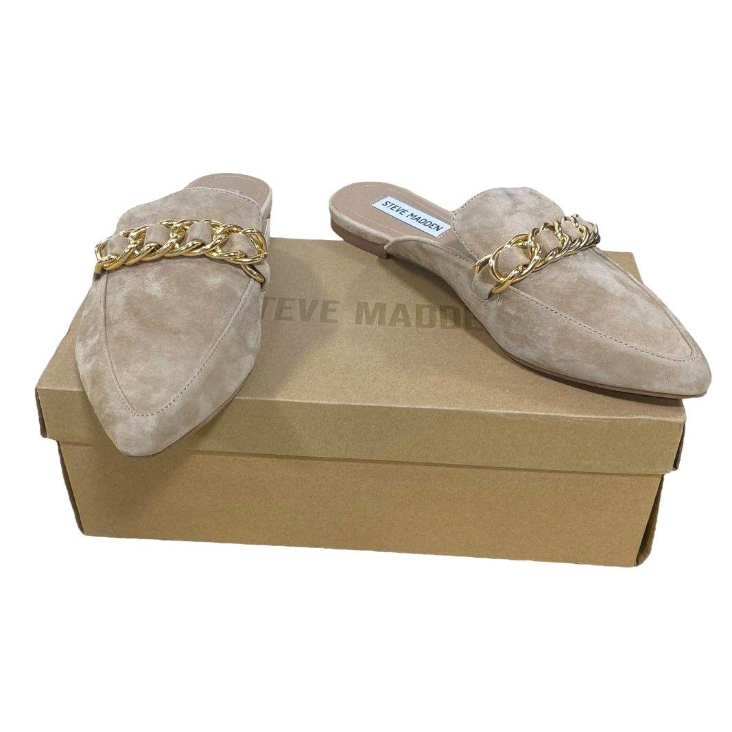 Steve Madden Steve Madden Faine Suede Chain Detail Mules Flats 7.5M Size US 7.5 / IT 37.5 - 1 Thumbnail