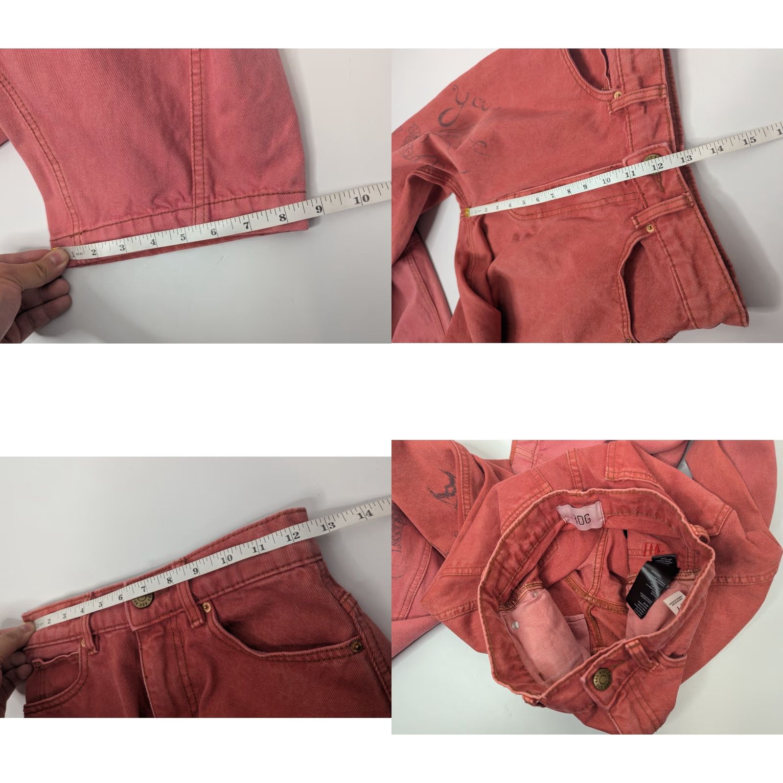 Urban Outfitters VINTAGE Urban Outfitters BDG Rih Extreme Baggy Jean Grunge Red Women's 24 Size 42" / US 20 - 8 Thumbnail