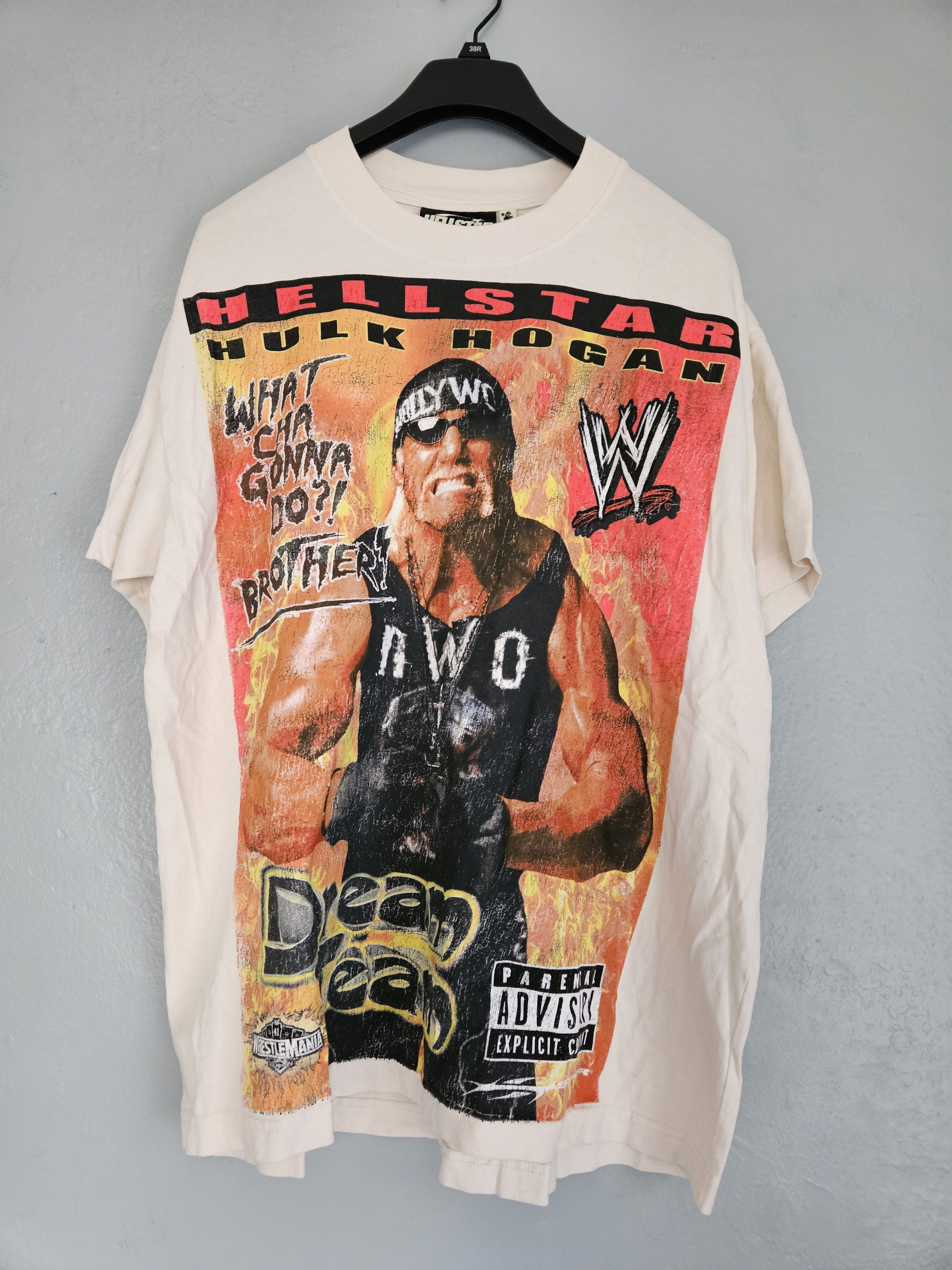 HELLSTAR Hulk Hogan Oversized WWE White T Shirt Size US M / EU 48-50 / 2 - 1 Thumbnail