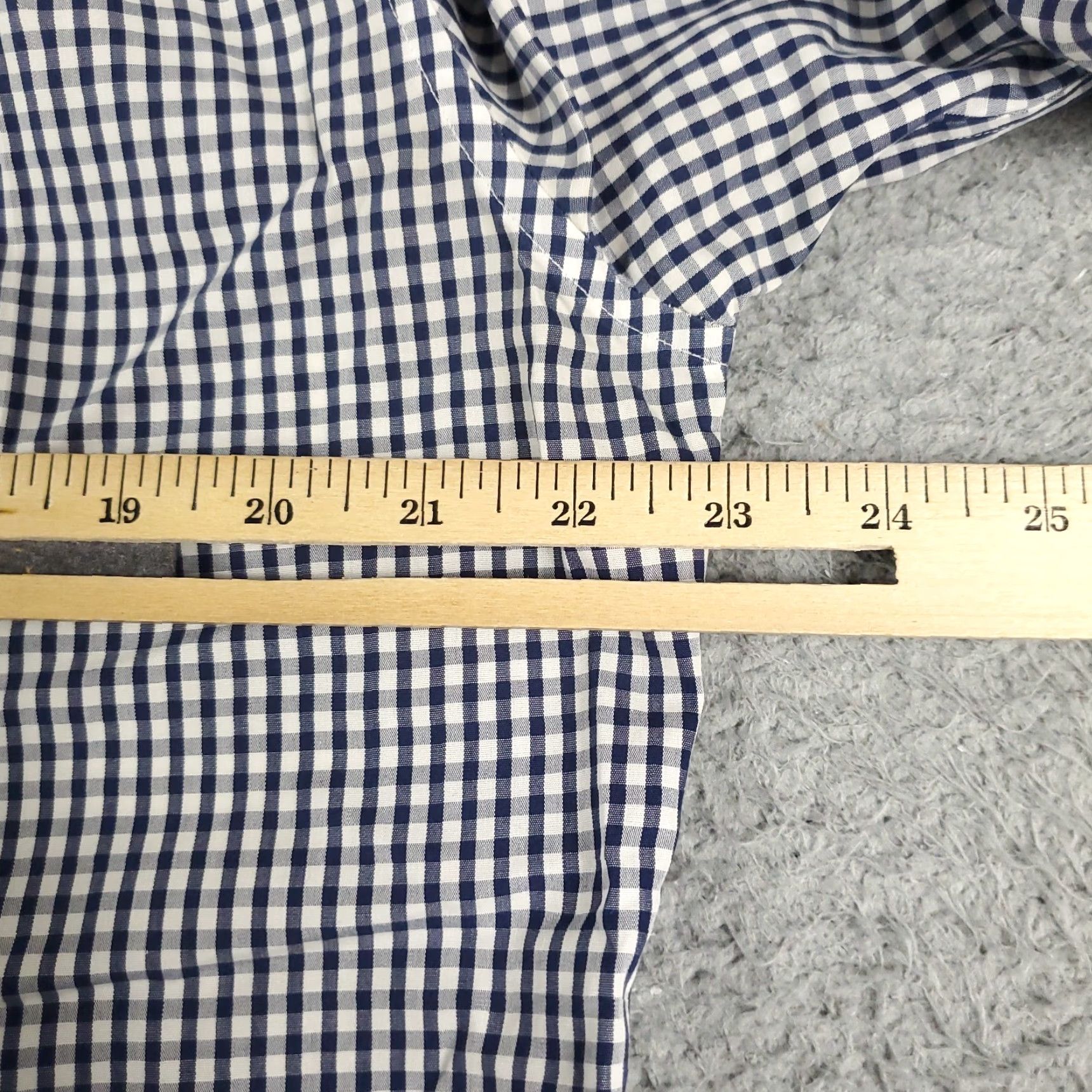 Bonobos Bonobos Dress Shirt Men Size 16 Blue Check Long Sleeve Button-Up Non-Iron Size 42R - 7 Thumbnail